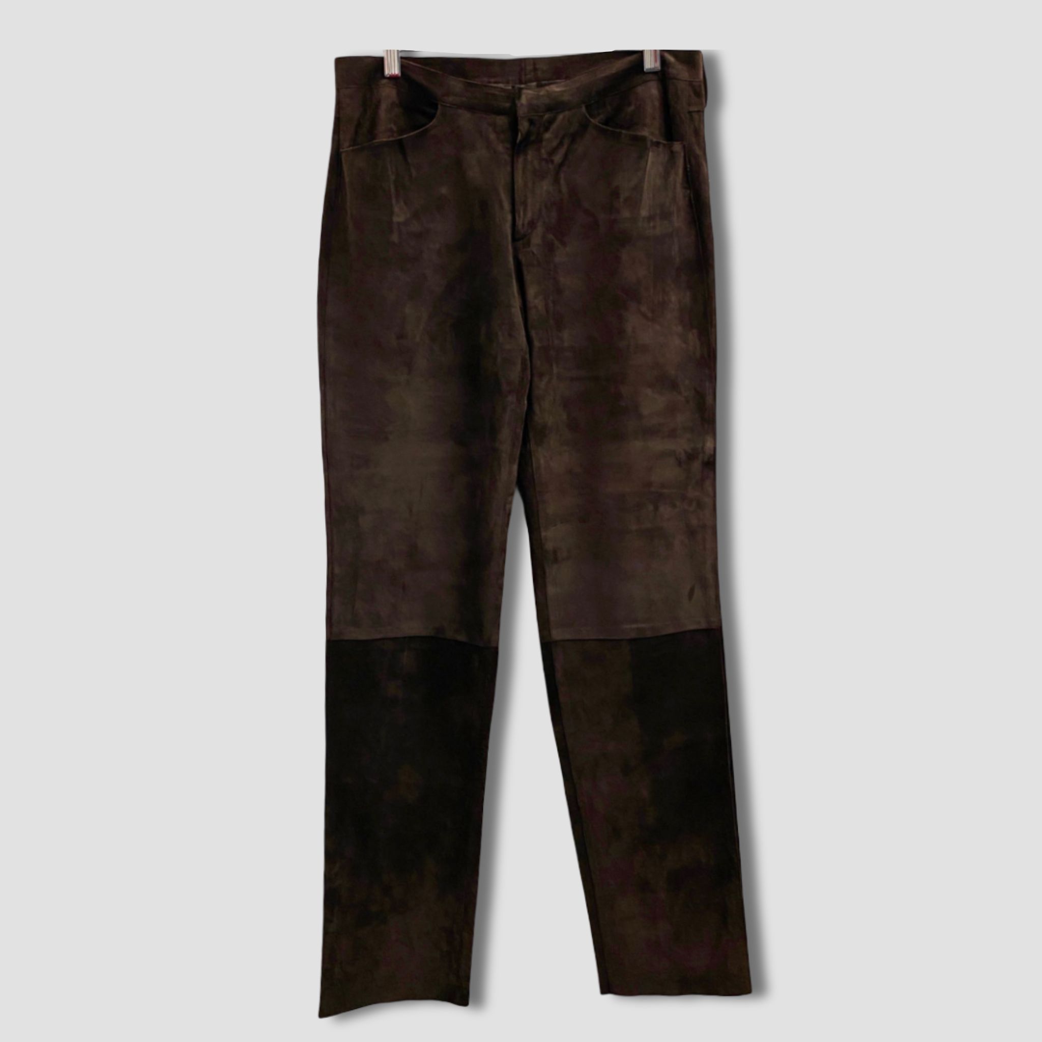 Jil Sander JIL SANDER Dark Brown Suede Leather Pants Size US 32 / EU 48 - 1 Thumbnail