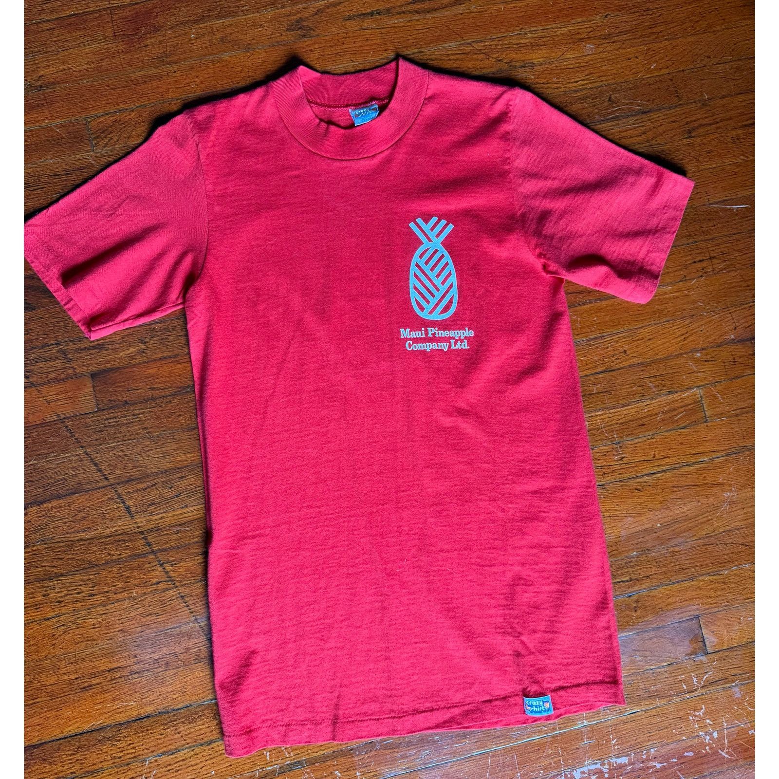 Vintage 80s Single Stitch Red White Maui Pineapple Hawaiian TShirt S Size US S / EU 44-46 / 1 - 5 Thumbnail