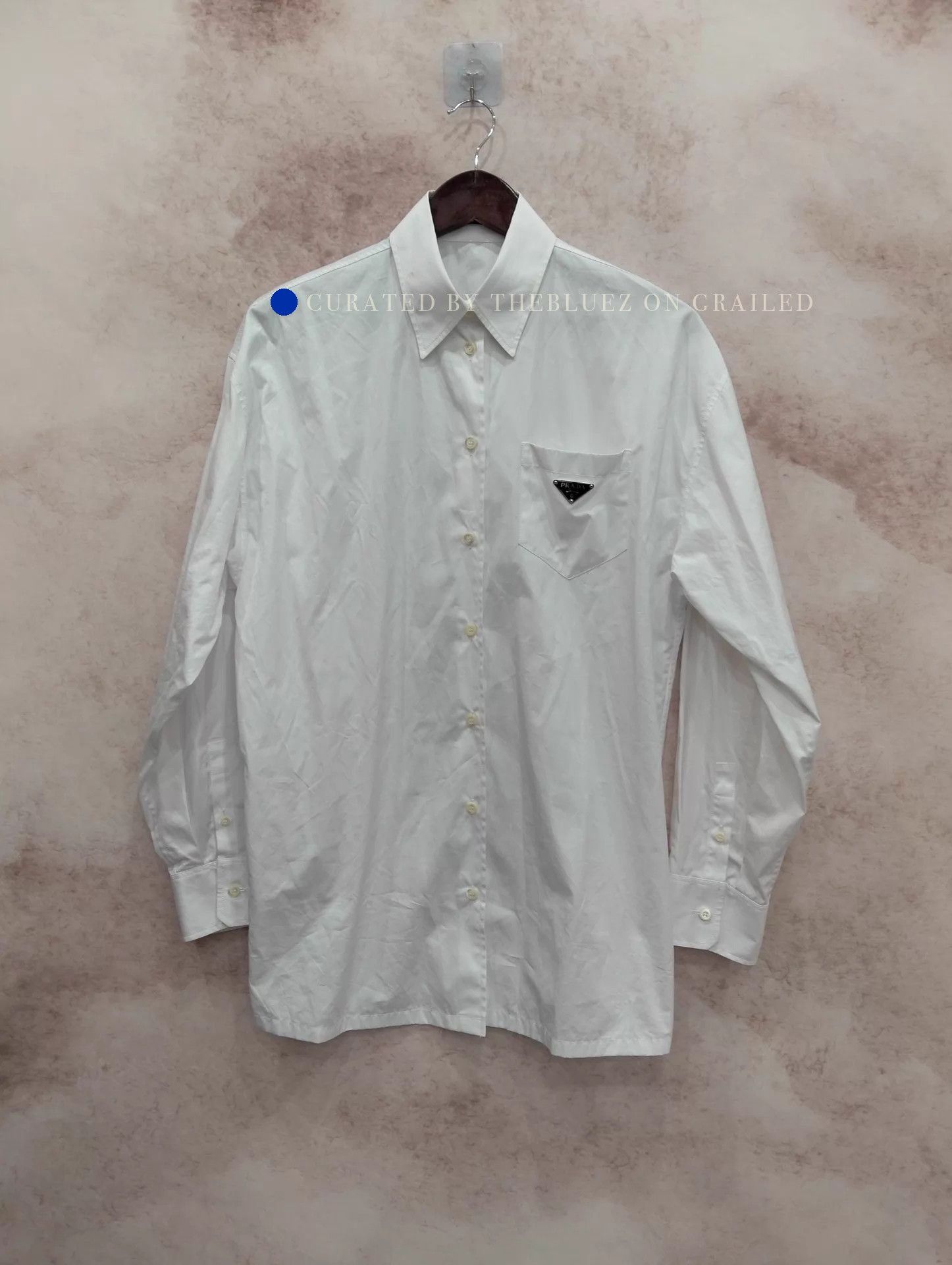Prada White Long-Sleeve Button-Up Shirt Size US S / EU 44-46 / 1 - 1 Thumbnail