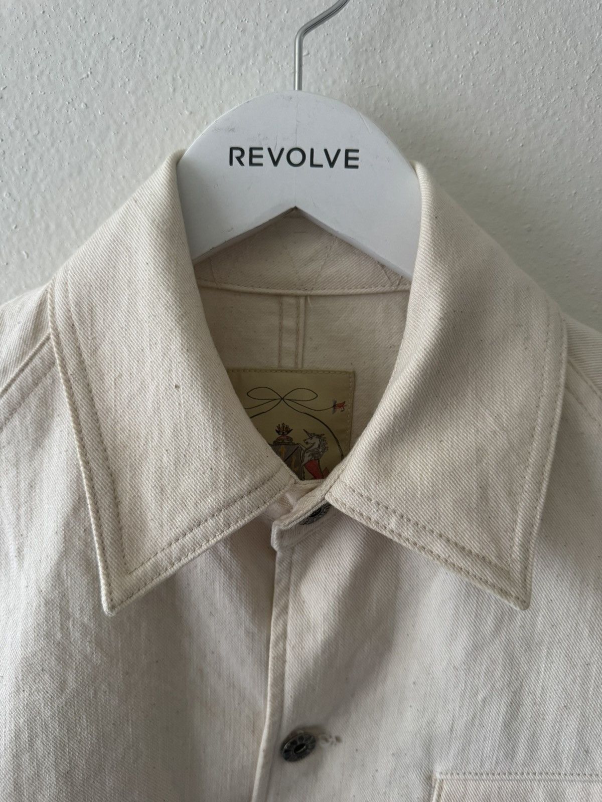 Monitaly Monitaly Ecru Denim Work/Chore Jacket Size US S / EU 44-46 / 1 - 2 Thumbnail