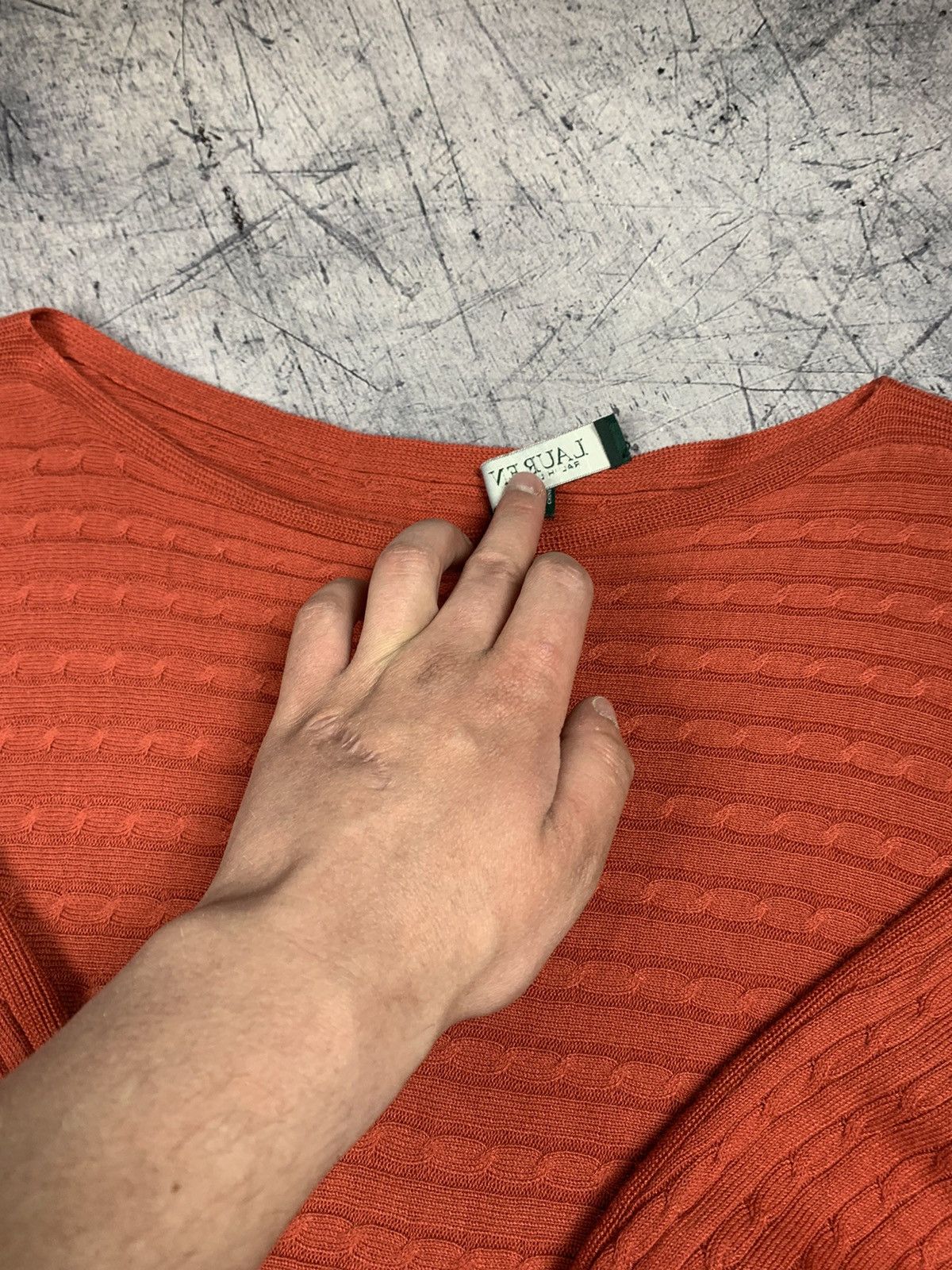 Lauren Ralph Lauren Lauren Ralph Lauren Knit Sweater Size M Orange Long Sleeve Size M / US 6-8 / IT 42-44 - 8 Thumbnail