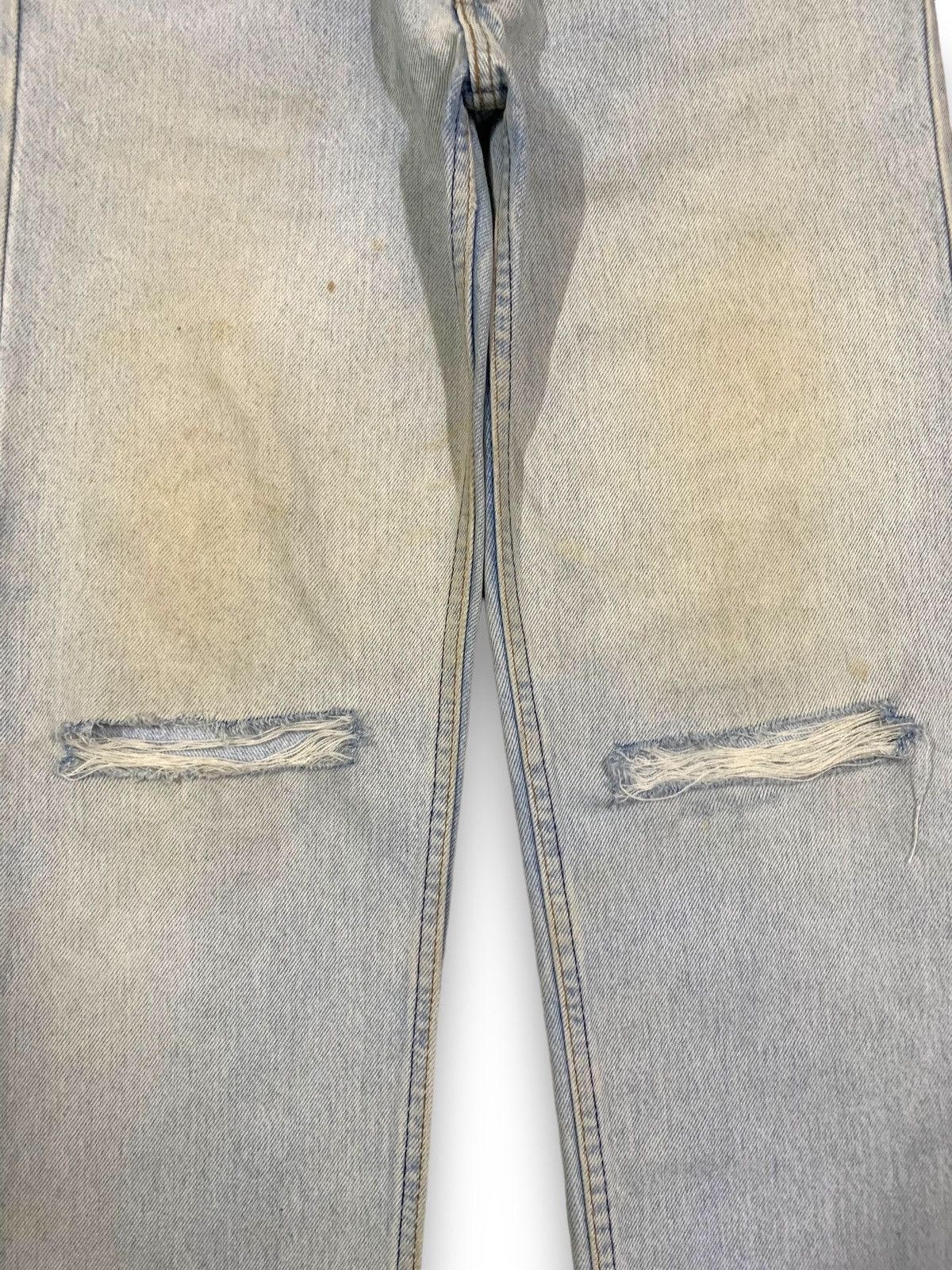 Levi's Vintage 80s Levis 510 Rusty Mud Wash Distressed Grunge Jeans Size US 32 / EU 48 - 8 Thumbnail
