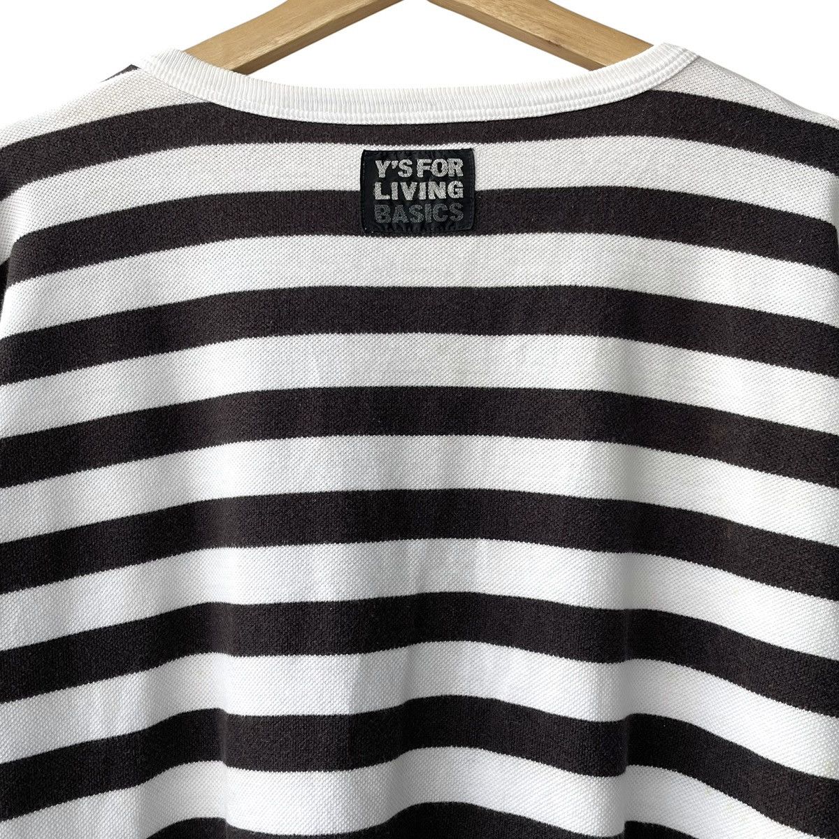 Yohji Yamamoto Yohji Yamamoto Y’s For Living Casual Loose Fit Border Tee Size US L / EU 52-54 / 3 - 4 Thumbnail