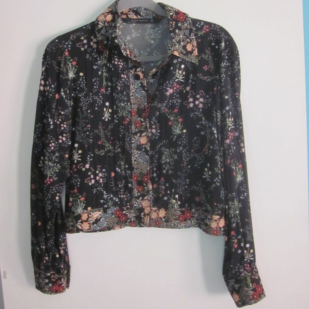 Zara Zara Shirt Jacket Cropped Snap Front Top XS Size XS / US 0-2 / IT 36-38 - 1 Thumbnail