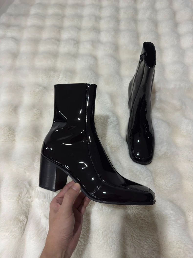 Saint Laurent Paris Saint laurent paris Patent leather boots 2506-Nextarrow Size US 7 / EU 40 - 2 Thumbnail