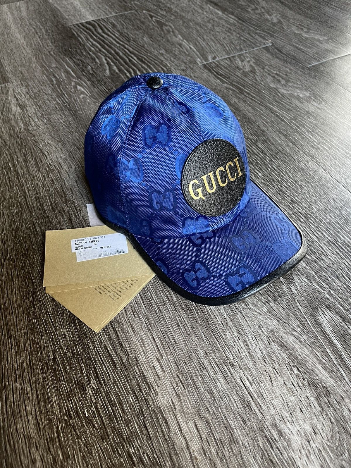 Pre-owned Gucci Off The Grid Blue Hat Baseball Cap
