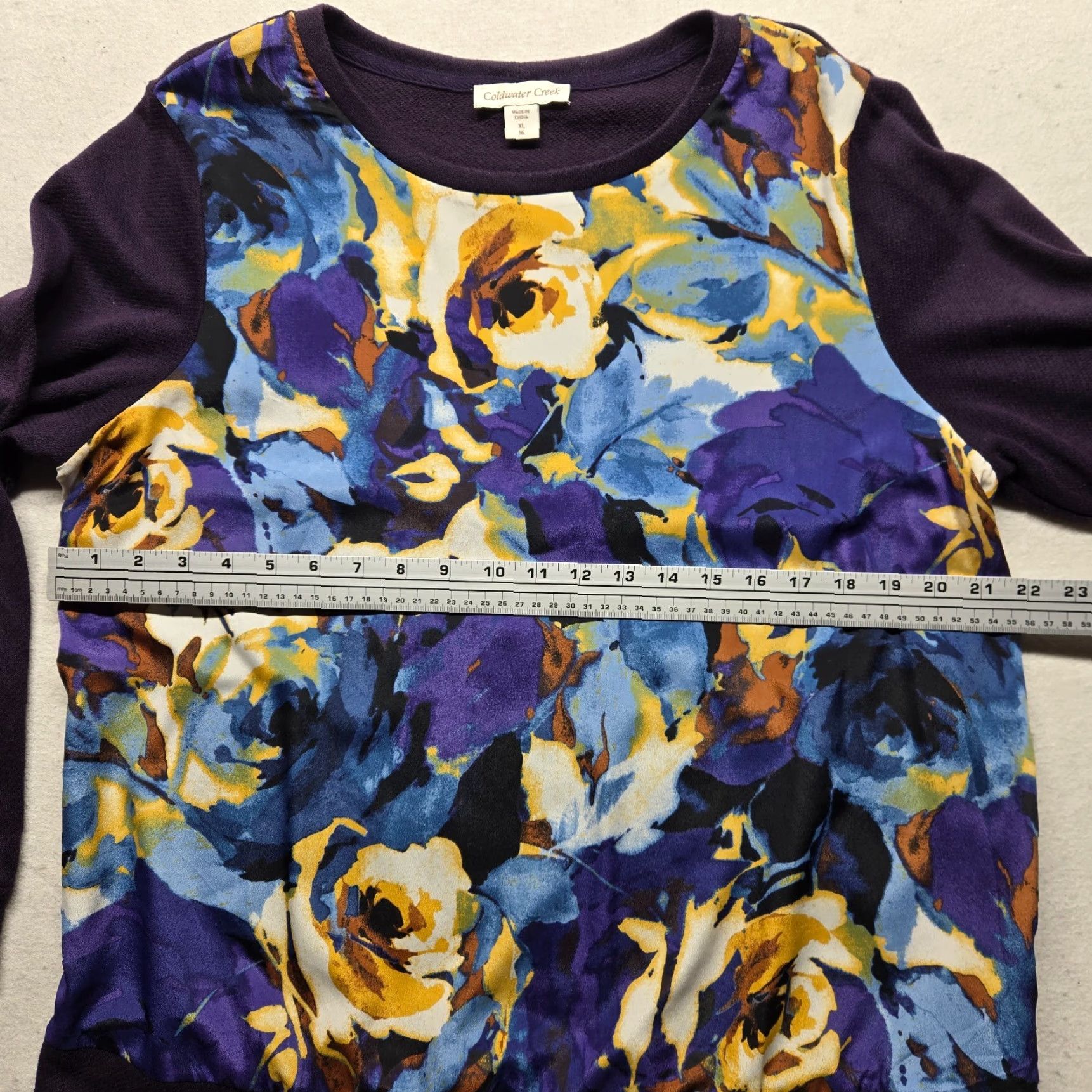 Coldwater Creek Coldwater Creek Shirt Adult Women XL Multicolor Floral Long Sleeve Size XL / US 12-14 / IT 48-50 - 3 Thumbnail