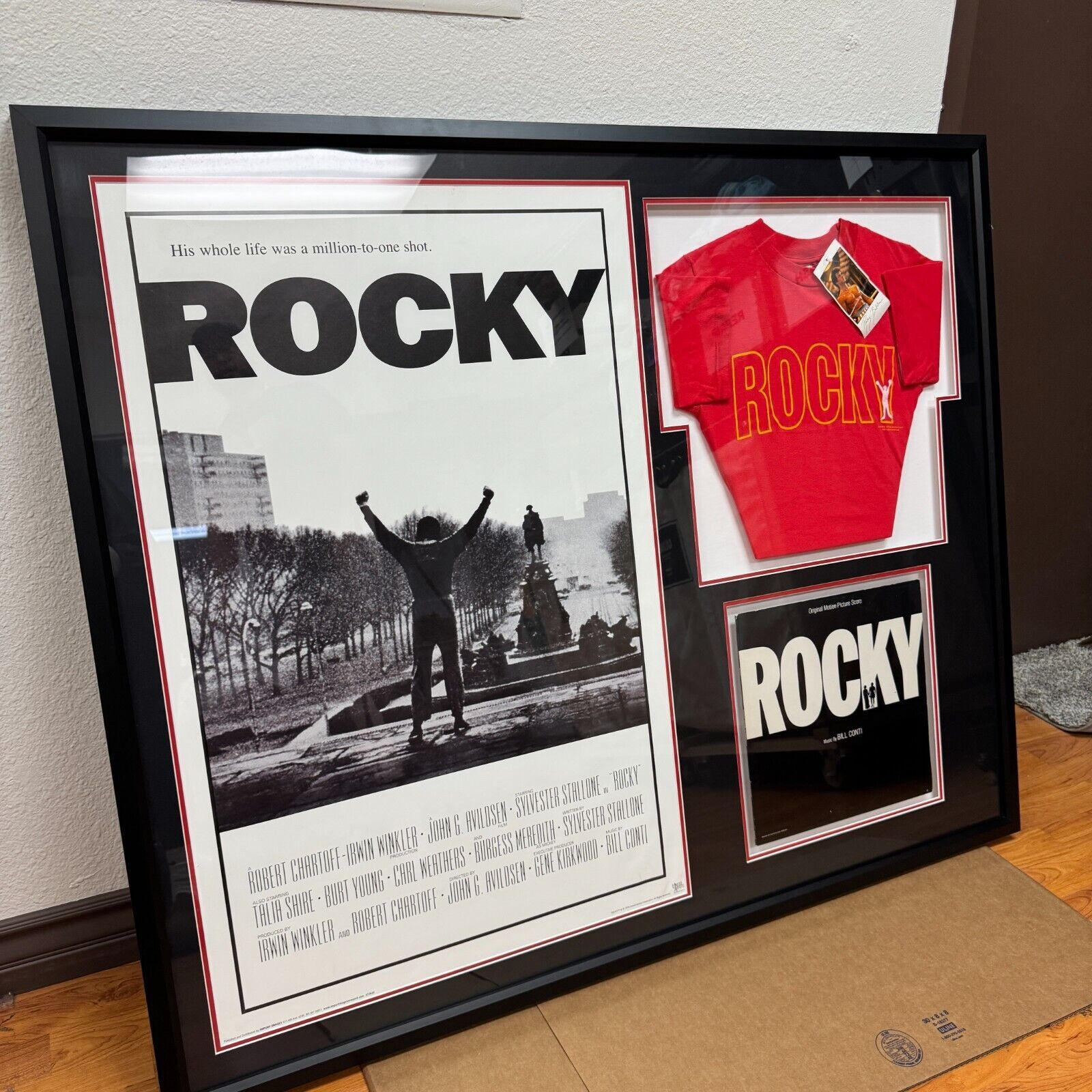 Other 1976 Rocky Movie Memorabilia Framed Shirt Poster Vinyl Album Size US XXL / EU 58 / 5 - 2 Thumbnail