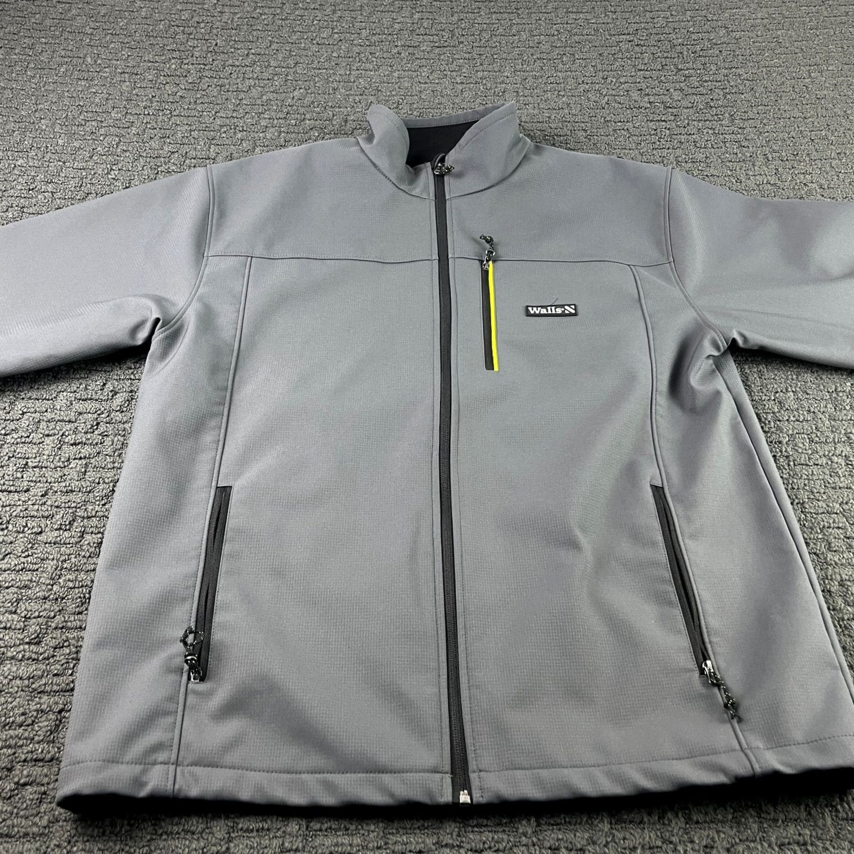 Walls Walls Jacket Mens Large Gray Full Zip Softshell Outdoor Coat Size US L / EU 52-54 / 3 - 2 Thumbnail