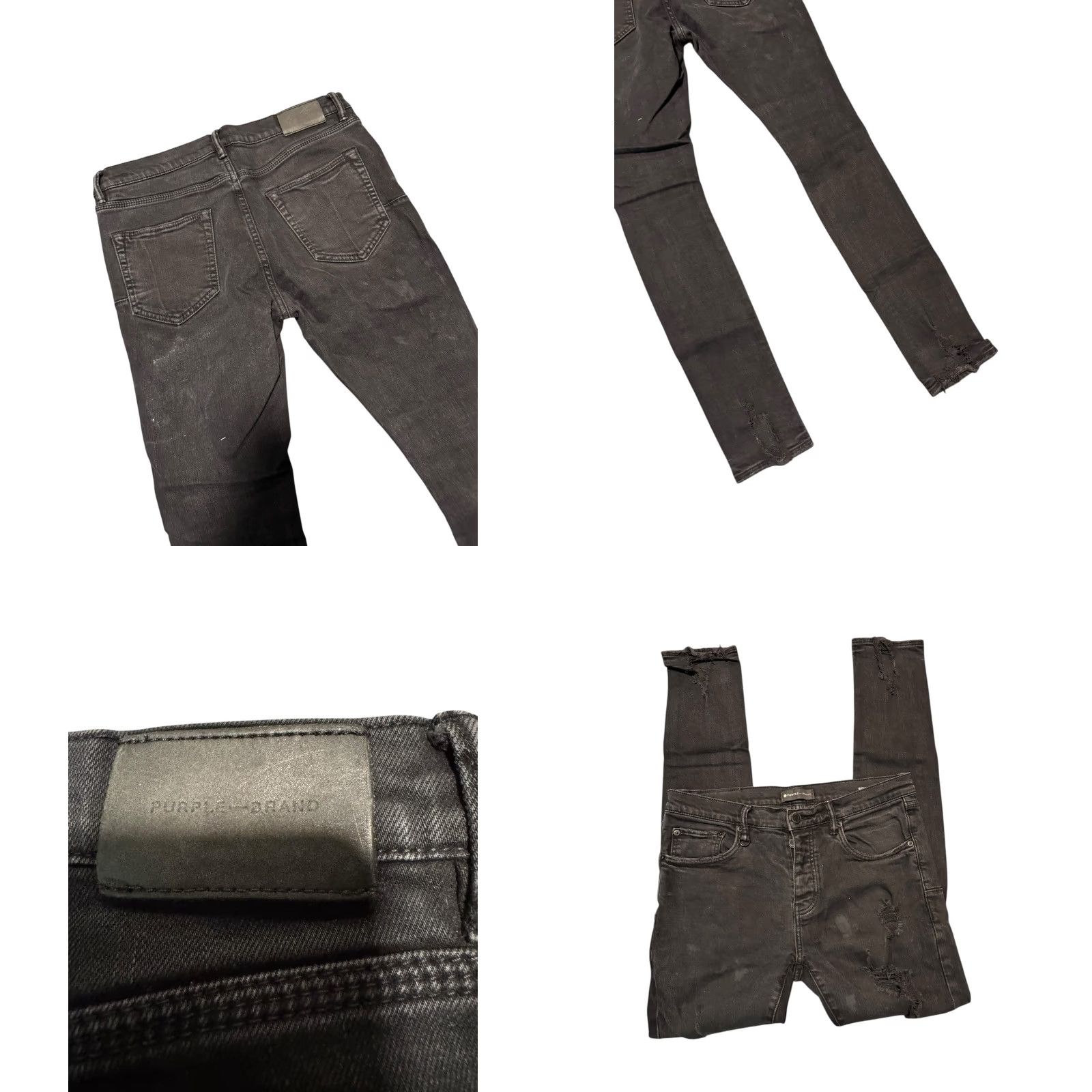 J Brand VINTAGE Purple Brand Jeans P001 BLR Mens 32/32 Denim Jeans Distressed Black Slim 5-Pocket Mens Size US 32 / EU 48 - 8 Thumbnail