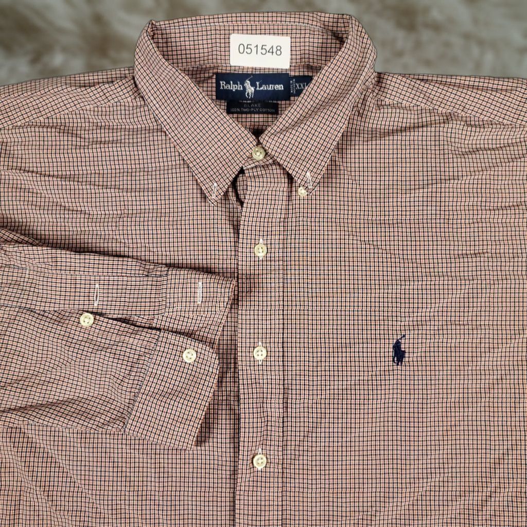 Ralph Lauren Ralph Lauren Button-Up Shirt Mens 2XL Orange Plaid Long Sleeve Casual Preppy Size US XXL / EU 58 / 5 - 1 Thumbnail