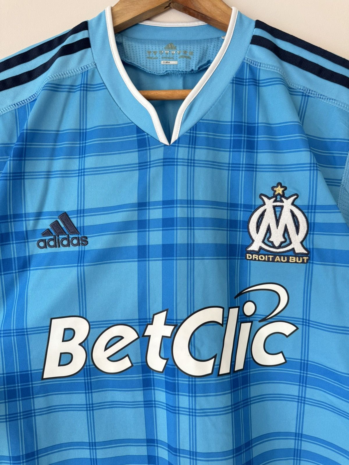 Adidas Olympique Marseille 2010-2011 Away Soccer Jersey Shirt Kit Size US M / EU 48-50 / 2 - 7 Thumbnail
