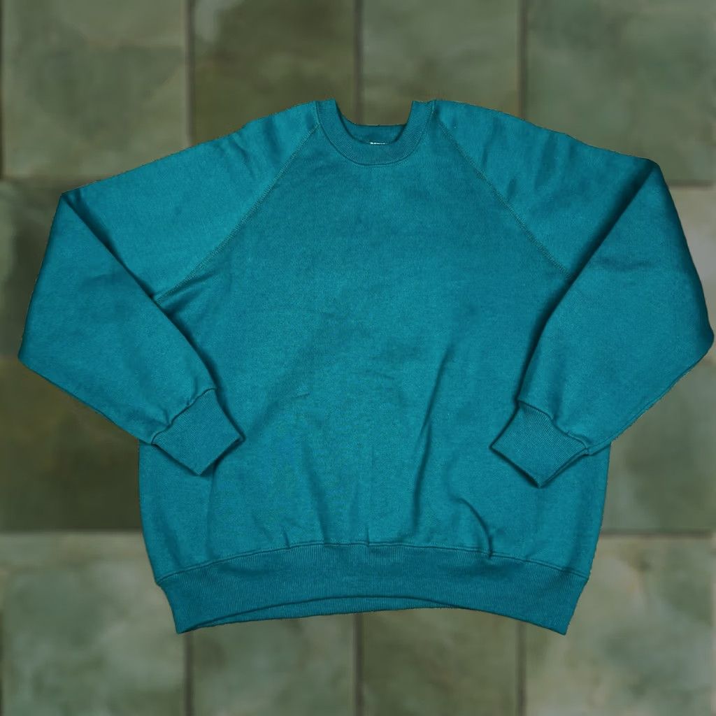 Altea VINTAGE Raglan Crewneck Sweatshirt Adult Large Teal 50/50 USA Mainstreet Sport Shirt Boys? Size US L / EU 52-54 / 3 - 1 Thumbnail
