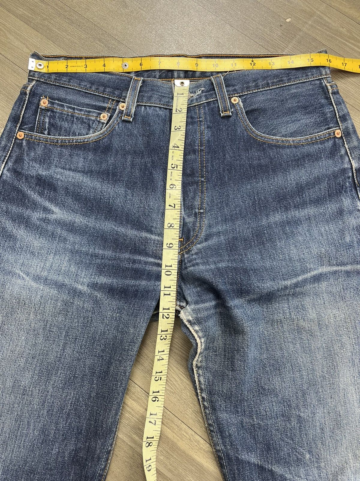 Levi's Vintage Clothing 🇺🇸1990s Vintage Levis 501XX 33x36 Straight Leg Blue Jeans Size US 31 - 21 Thumbnail