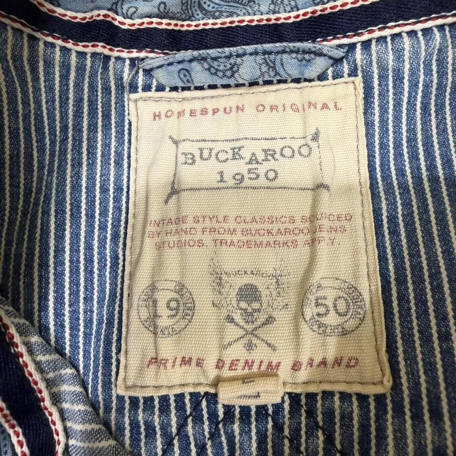 Ed Hardy Vintage Rare Buckaroo blue jacket style button up shirt Size US L / EU 52-54 / 3 - 6 Thumbnail