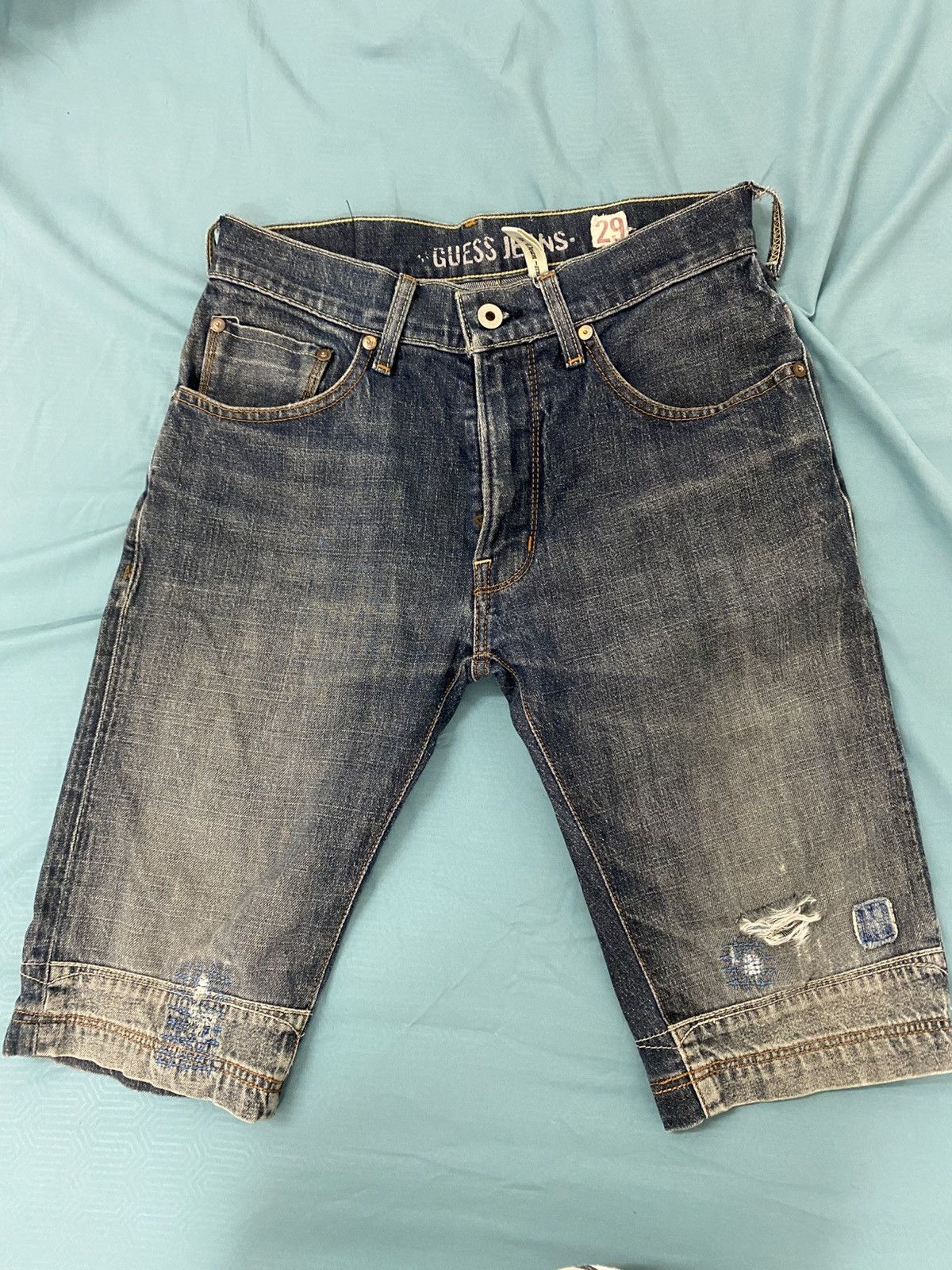 Guess × Jean × Vintage Vintage Custom Guess Jeans Size US 29 - 2 Thumbnail