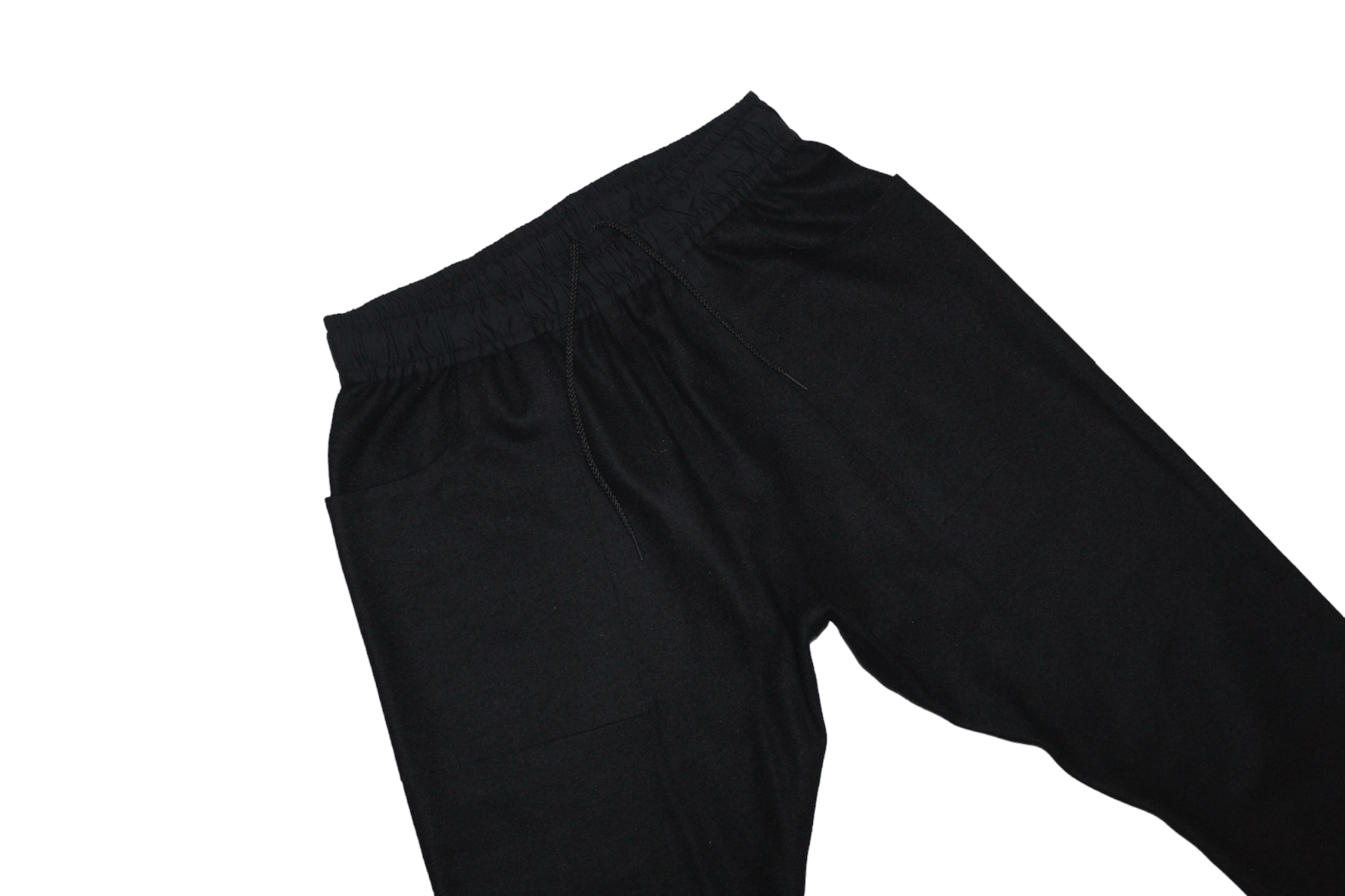 Aleksandr Manamis Barbara Alan Flannel Wool Drawsting Straight-Leg Cropp Pants Size US 32 / EU 48 - 6 Thumbnail