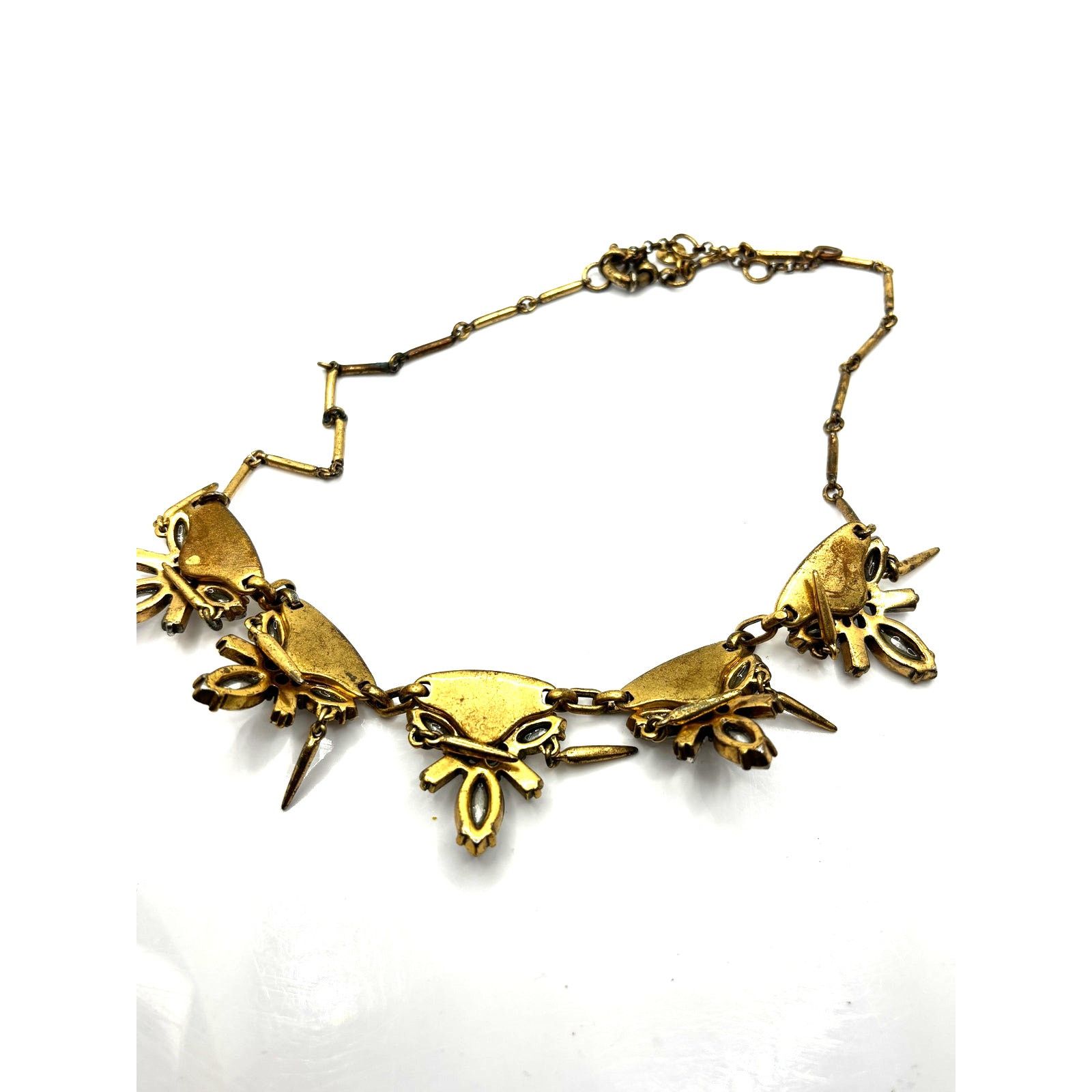 J.Crew J. CREW Goldtone Rose Quartz Floral Statement Necklace Size ONE SIZE - 5 Thumbnail