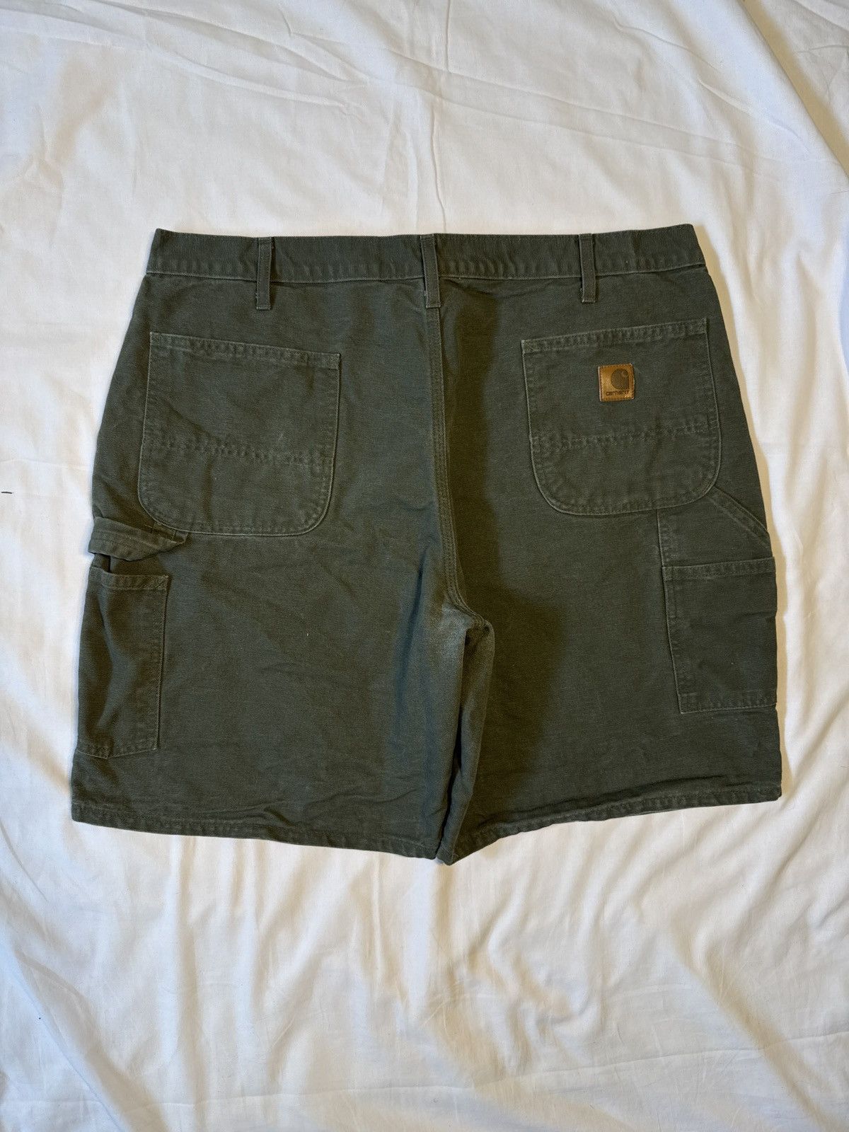 Vintage Carhartt Green Canvas Work Shorts