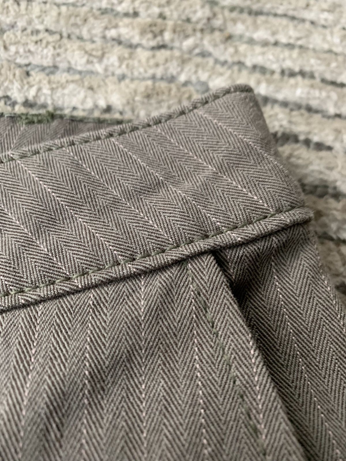 Designer × Japanese Brand × Vintage Vintage Miu Miu Style Low Rise Pants 2000s Flared Pin Stripe Size 34" / US 12 / IT 48 - 3 Thumbnail