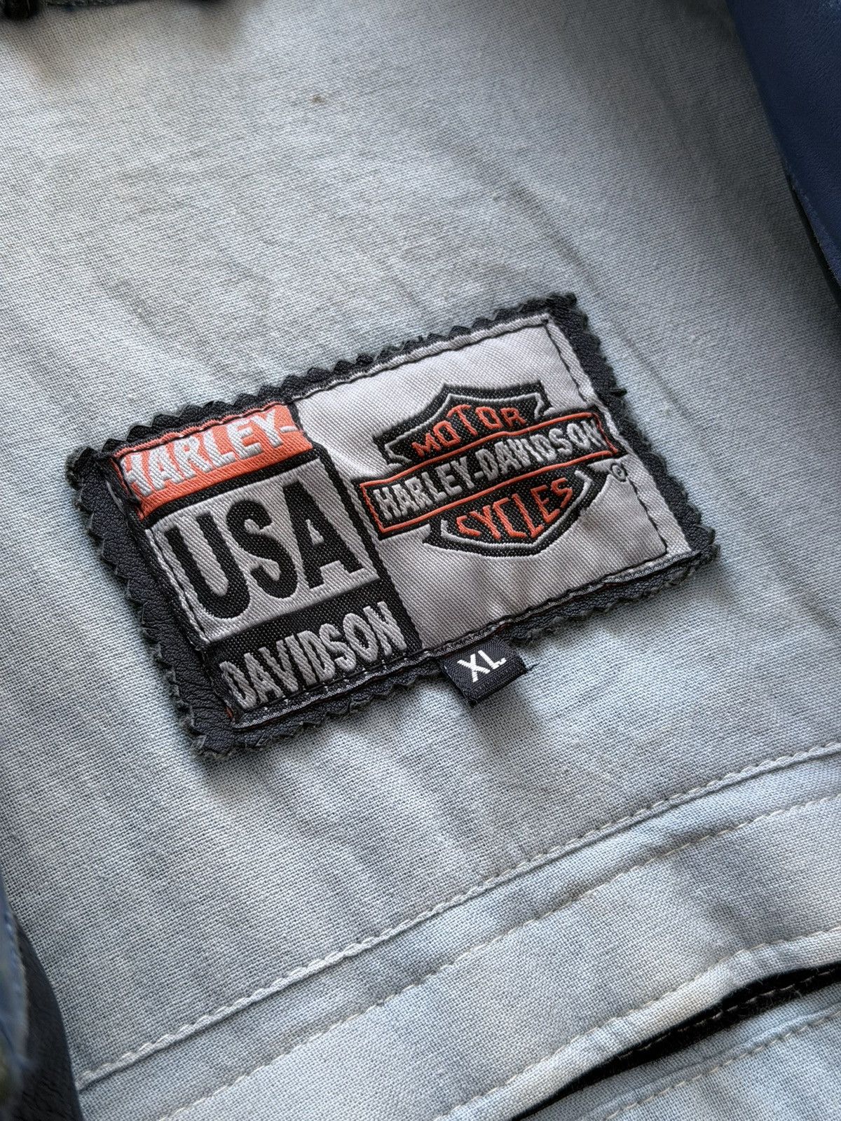Harley Davidson Vintage Harley Davidson Leather Racing Moto Jacket Size US XL / EU 56 / 4 - 8 Thumbnail