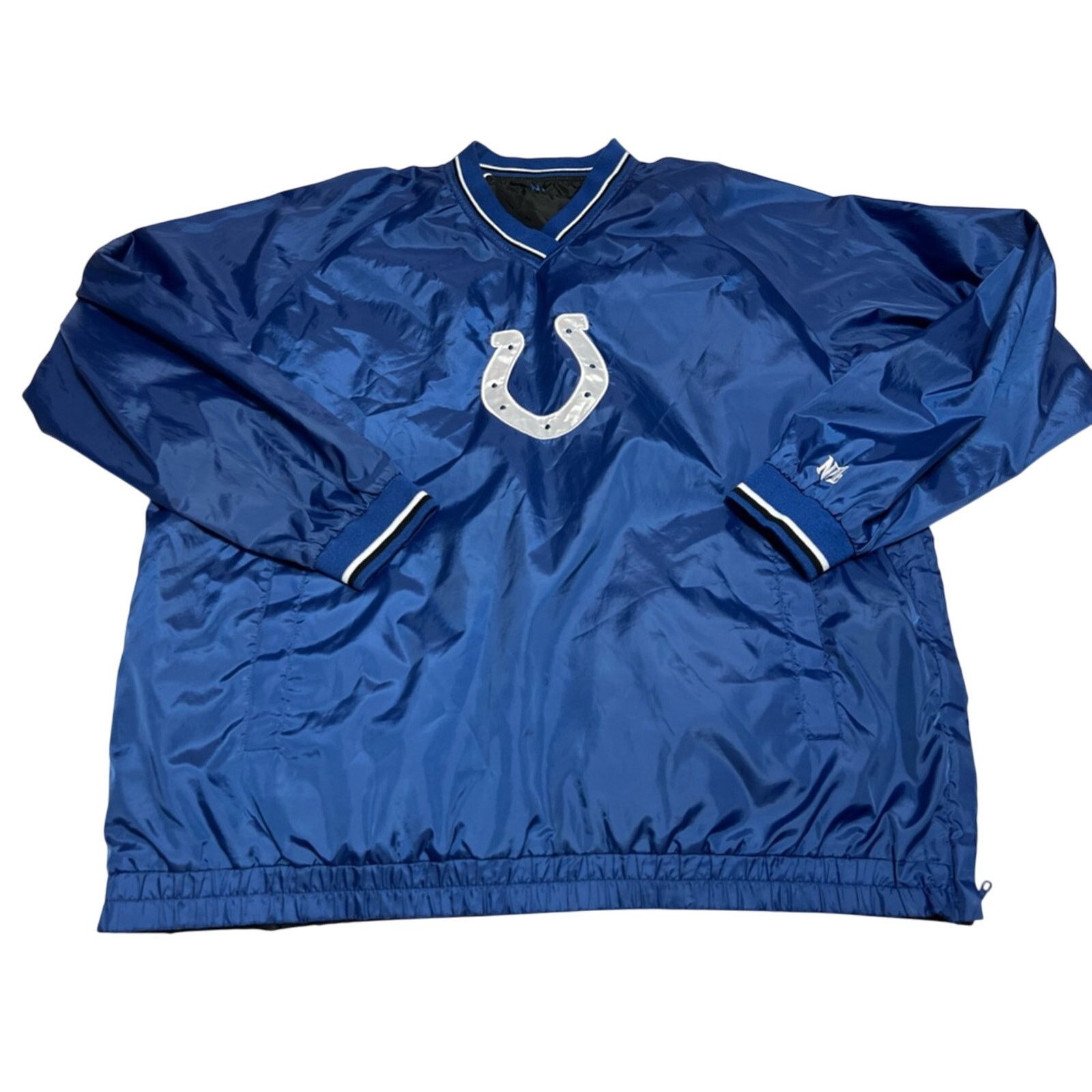 NFL Indianapolis Colts Pullover Jacket Mens Reversible XL EUC Size US XL / EU 56 / 4 - 1 Thumbnail