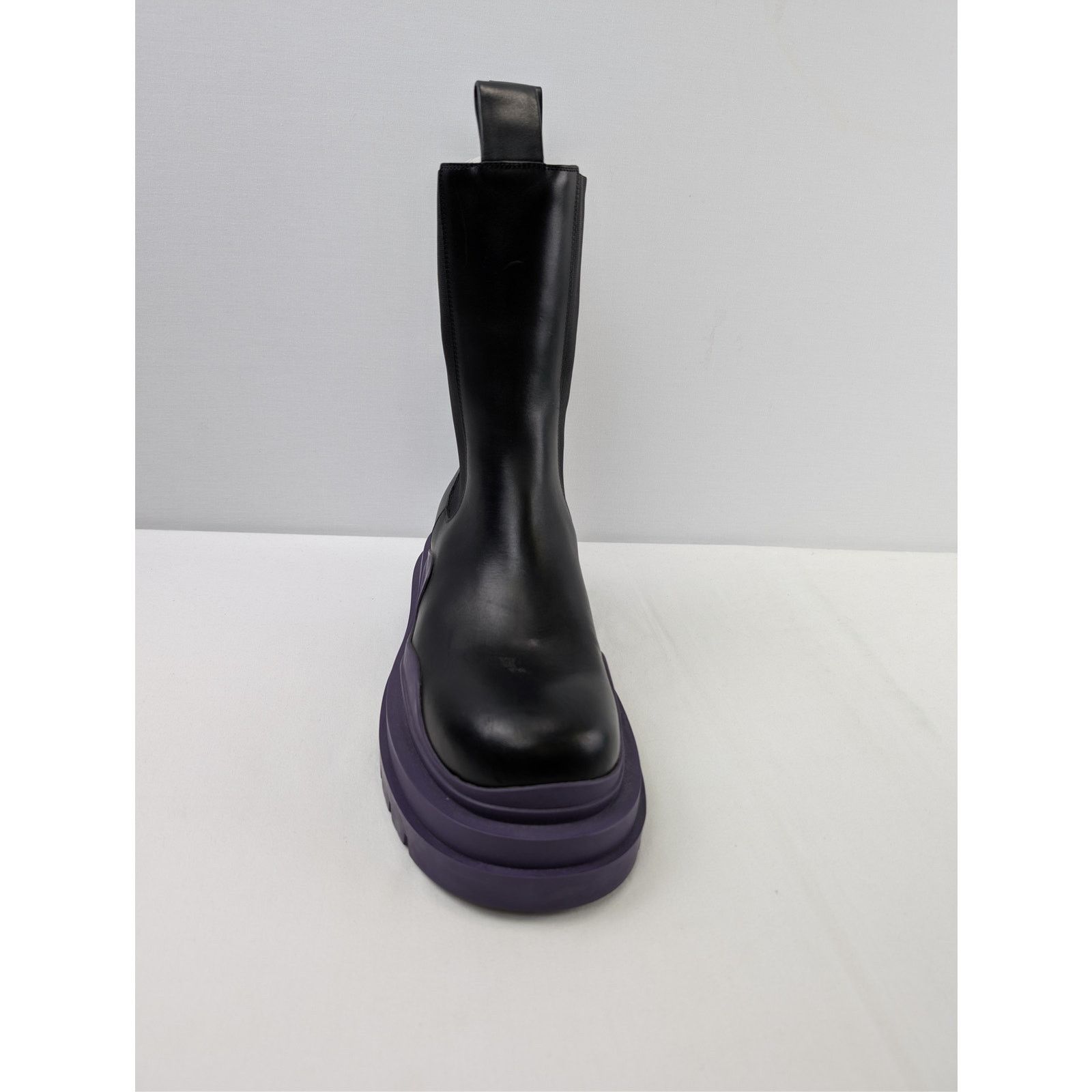 Bottega Veneta o1rshd1 Military Calf Tire Boots in Black/Purple Size US 8 / EU 41 - 14 Thumbnail