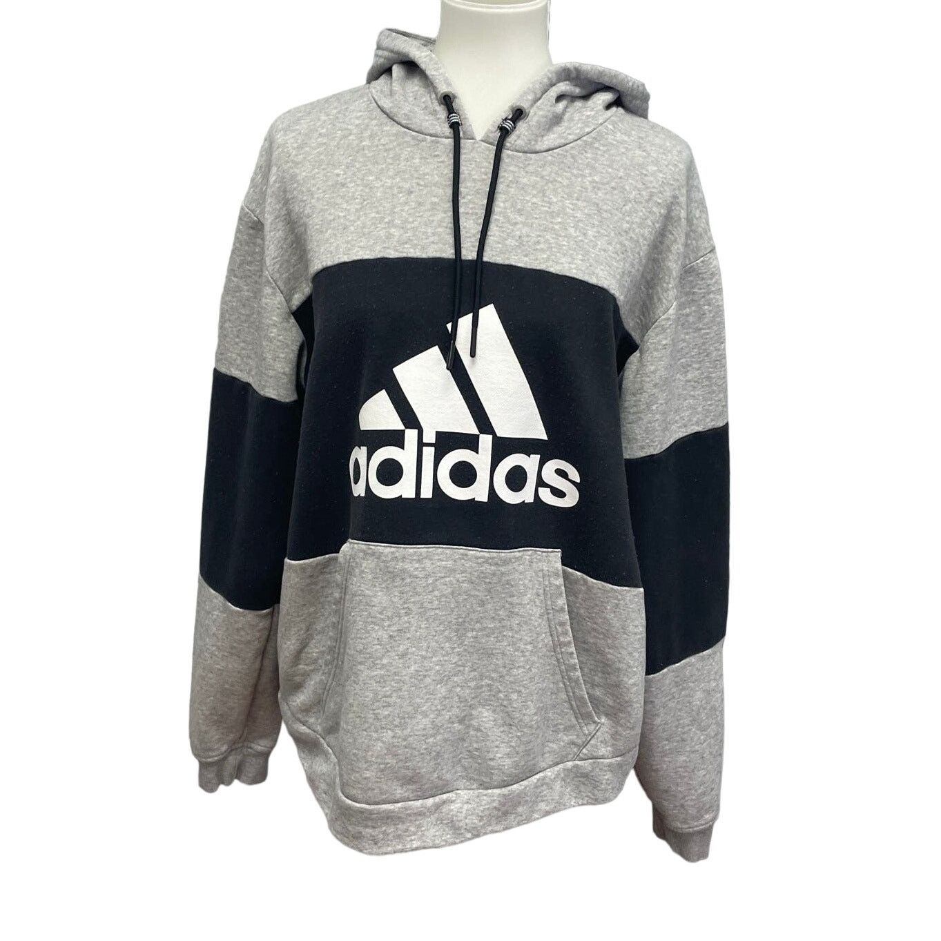 Adidas Adidas Mens Large PolyCotton Pulllover Sweatshirt Hoodie Size US L / EU 52-54 / 3 - 1 Thumbnail