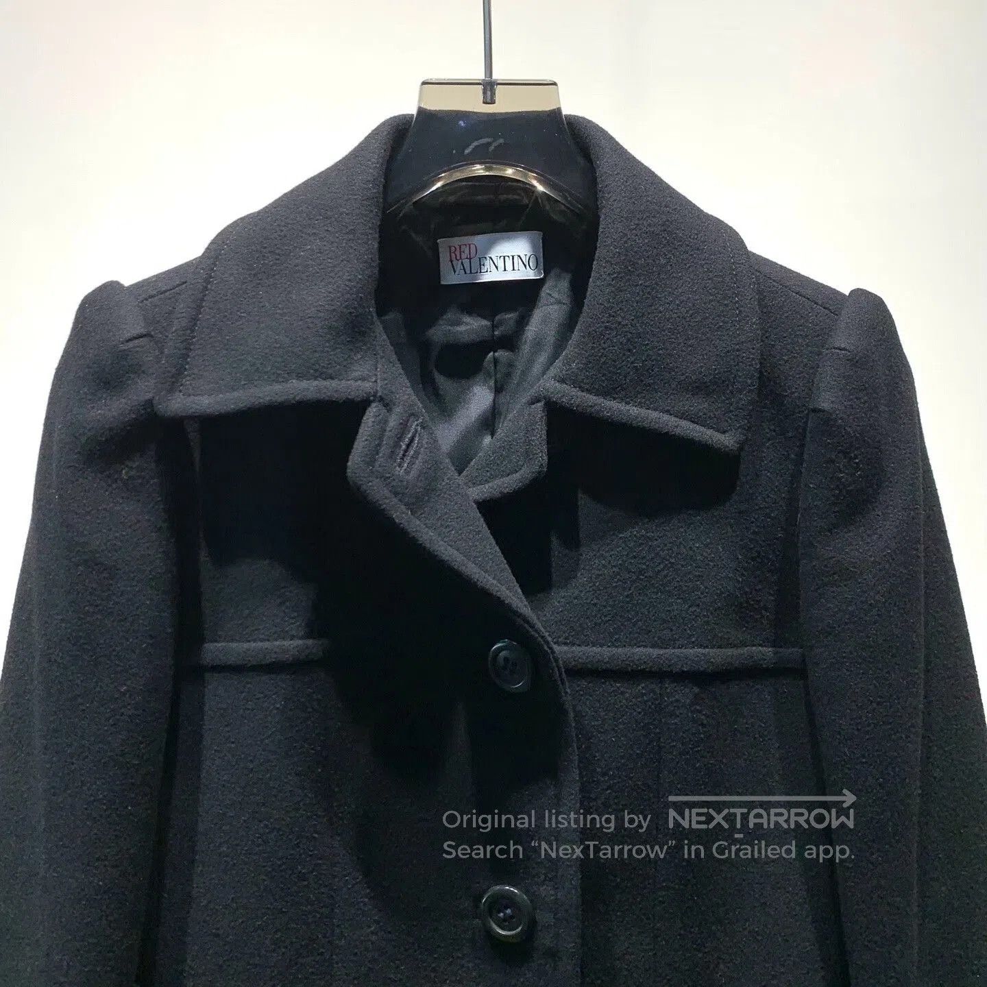 Valentino Valentino Heavy Black Wool Coat. Size US M / EU 48-50 / 2 - 5 Thumbnail