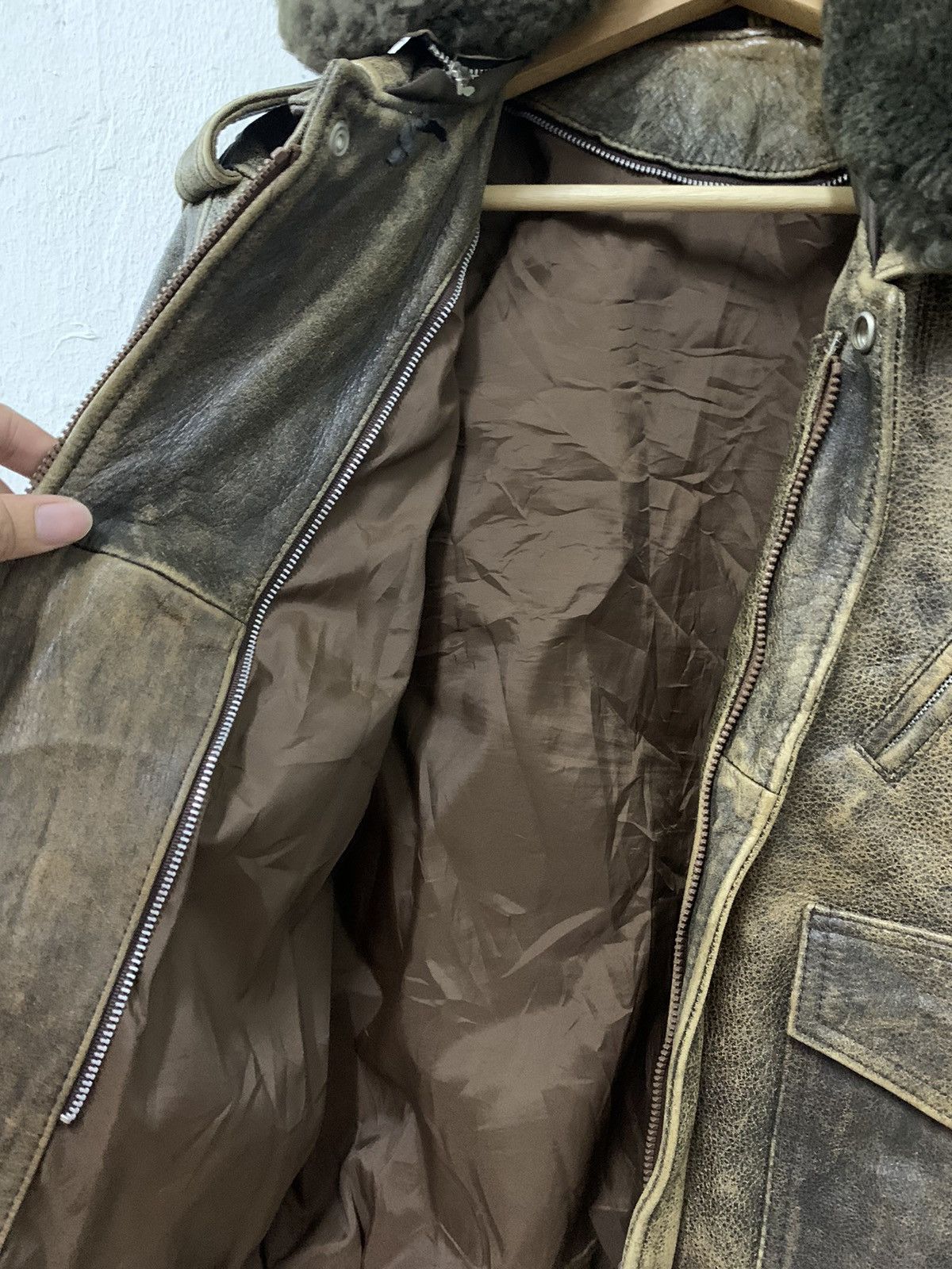 Leather Vintage Flying Leather Jacket Size US M / EU 48-50 / 2 - 9 Thumbnail
