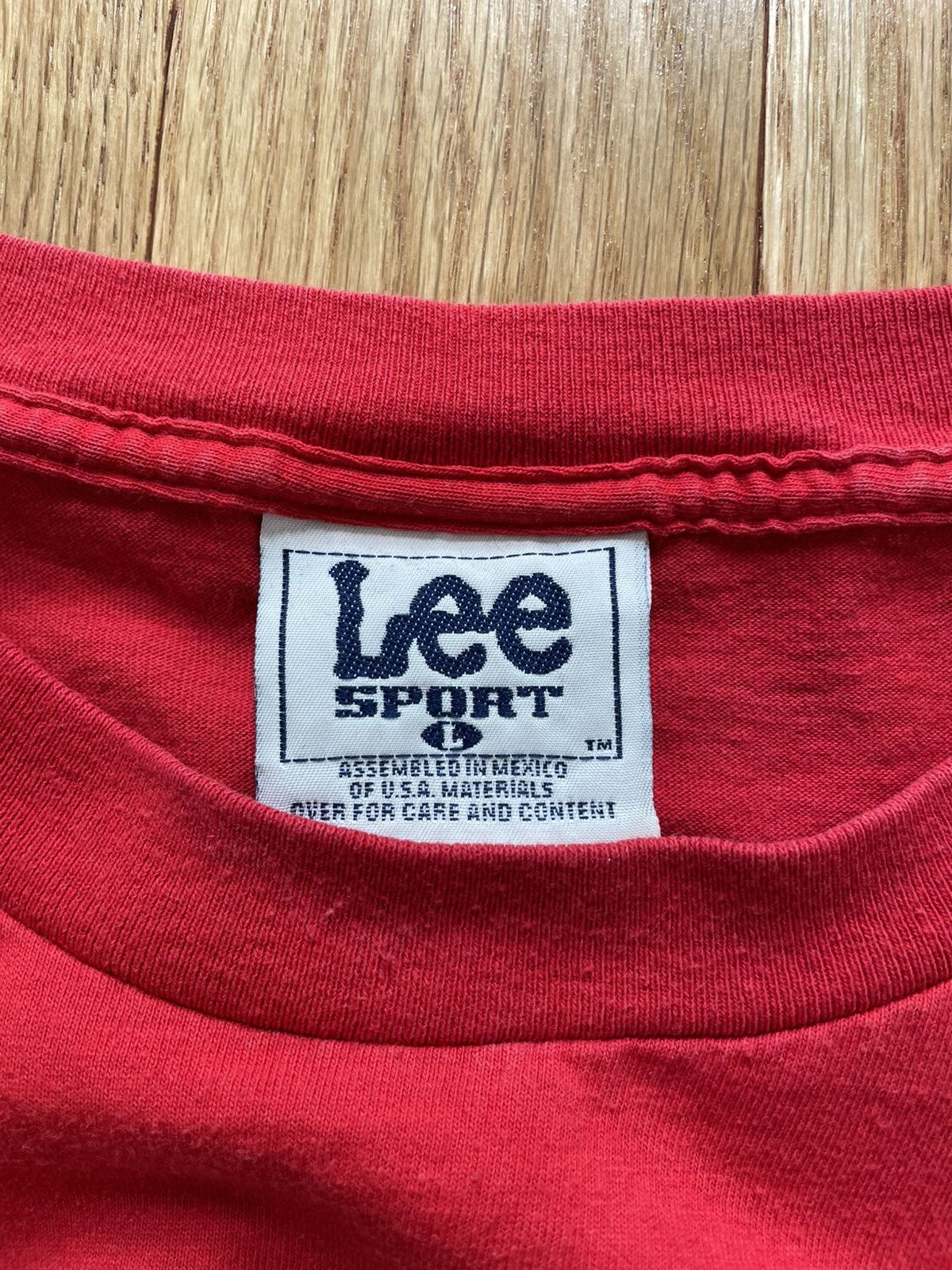 Nutmeg Nutmeg Mills Lee Sport Detroit Red Wings NHL VTG 90s Tee L Size US L / EU 52-54 / 3 - 4 Thumbnail