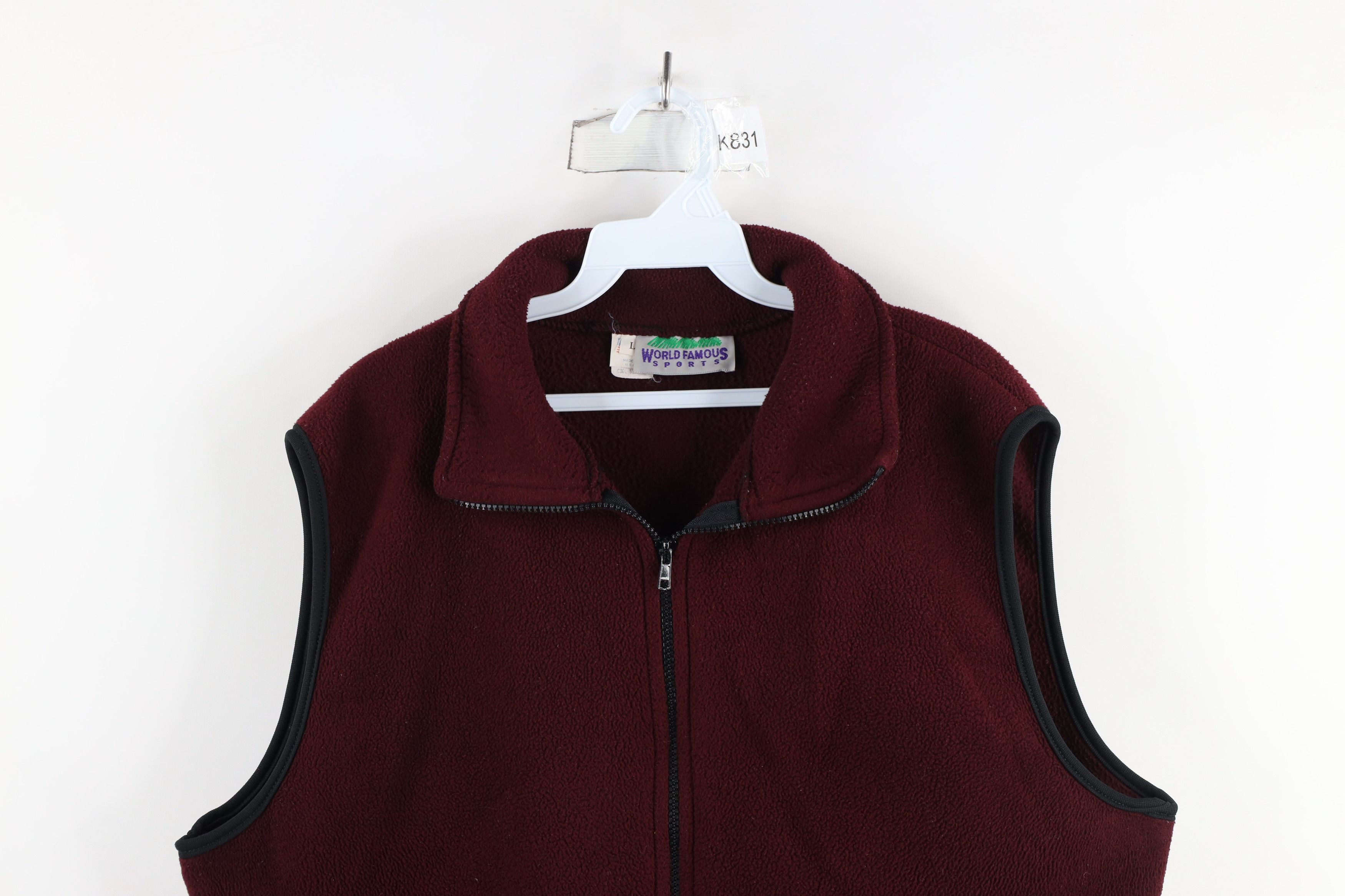 Vintage Vintage 90s Streetwear Blank Full Zip Fleece Vest Jacket USA Size US L / EU 52-54 / 3 - 2 Thumbnail