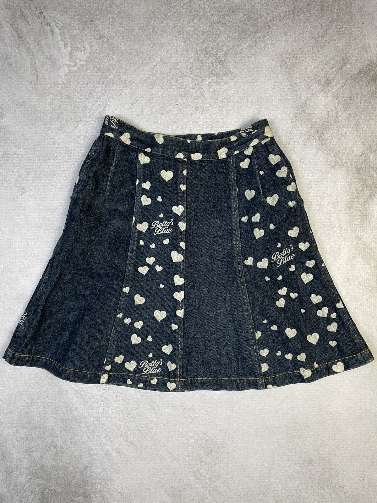 Angel Blue 2000s Bettys Blue Shinji Abe Flare Midi Skirt Gyaru Size 25" / US 0 / IT 36 - 5 Thumbnail