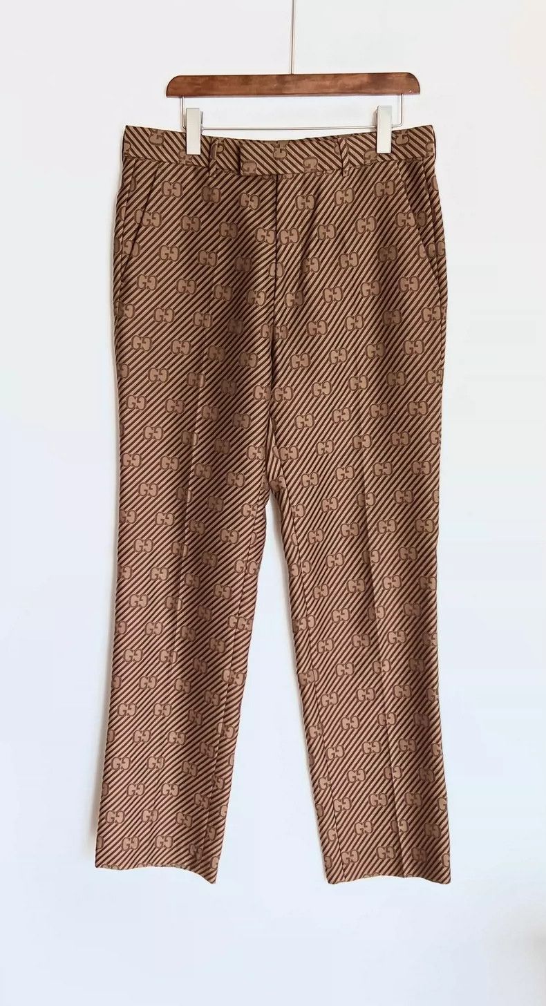 Gucci Gucci Poster-style full-print logo casual trousers Size 48R - 1 Thumbnail