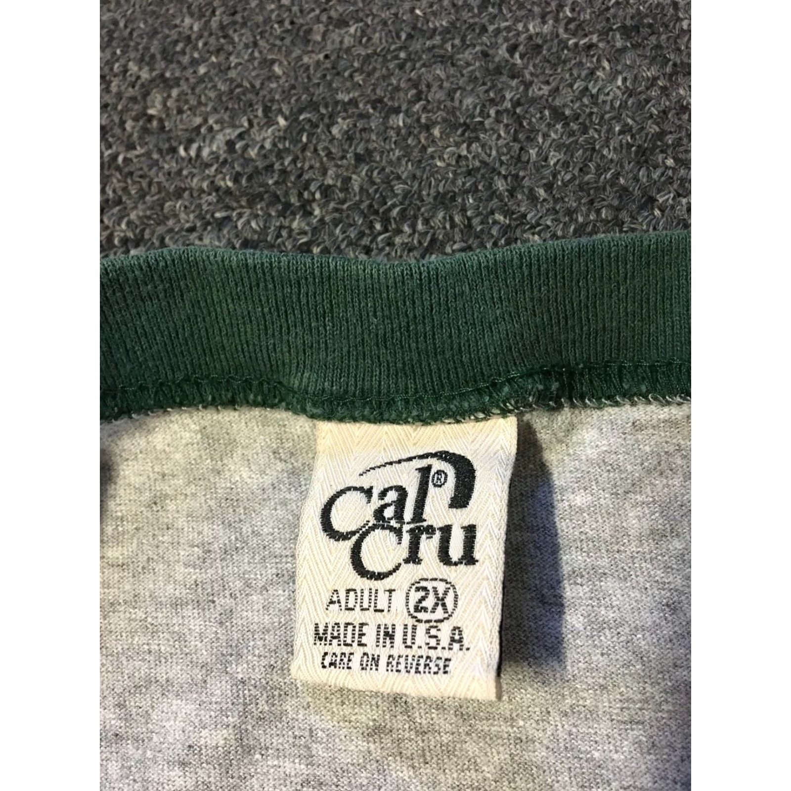 Vintage VINTAGE Las Vegas Henley Shirt 2XL Gray USA Cal Cru 90s Strip Poker Casino Single Stitch Mens Size US XXL / EU 58 / 5 - 6 Thumbnail