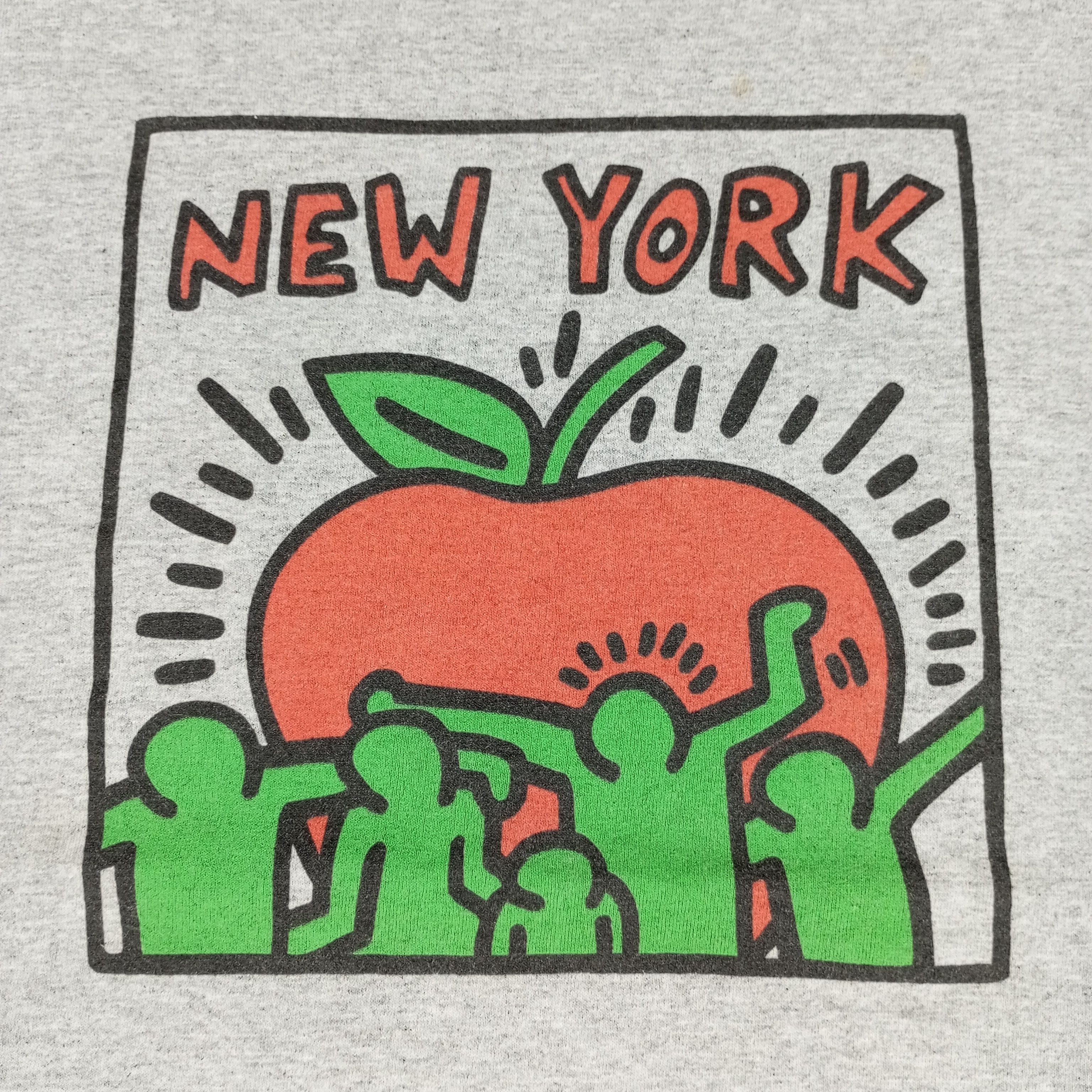 Keith Haring × Vintage Keith Haring New York Design Streetwear Tshirt Size US M / EU 48-50 / 2 - 2 Thumbnail