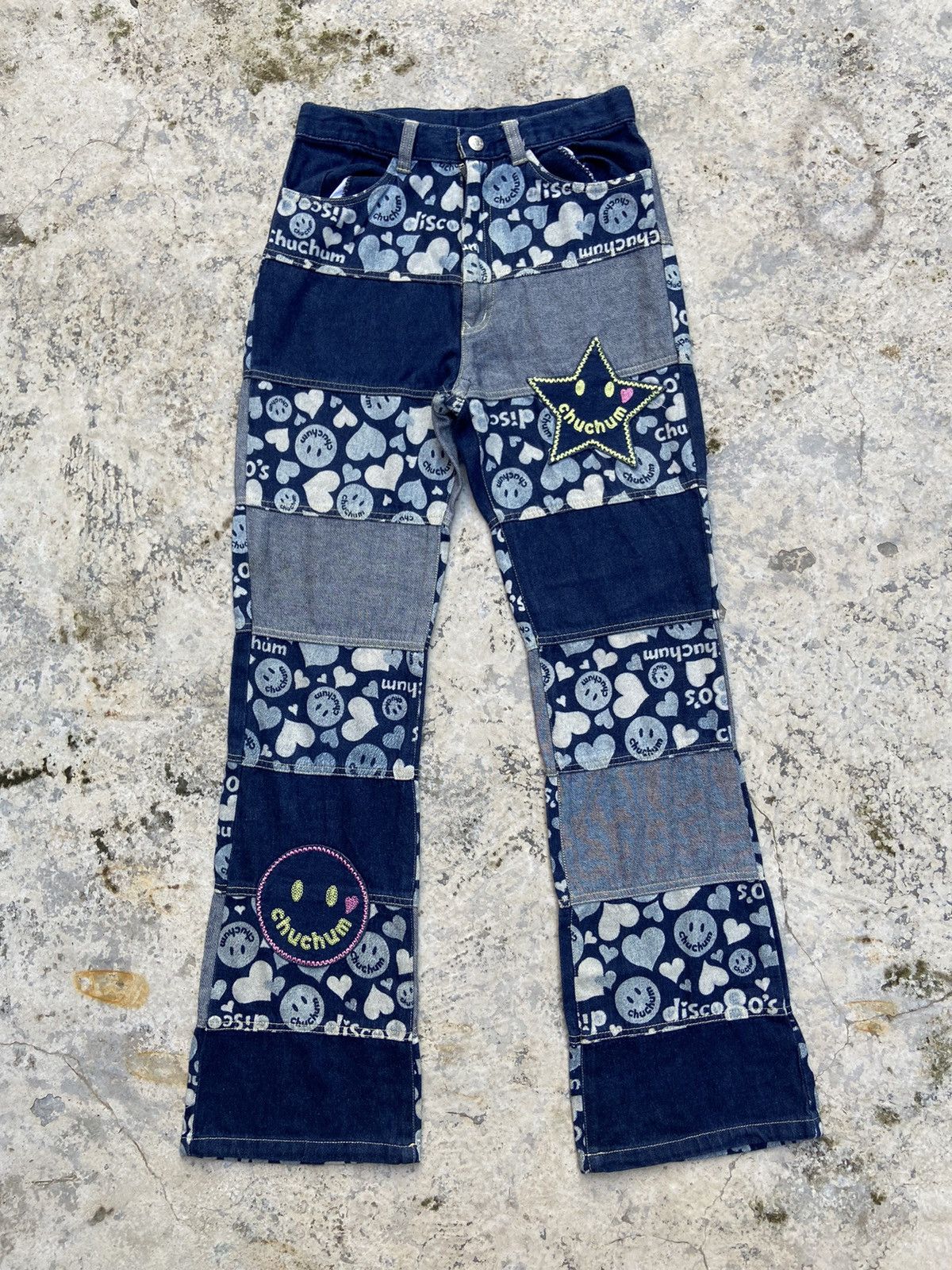 Hysteric Glamour Vtg chuchum smile denim flare boutcut Size 24" / US 00 / IT 34 - 1 Thumbnail