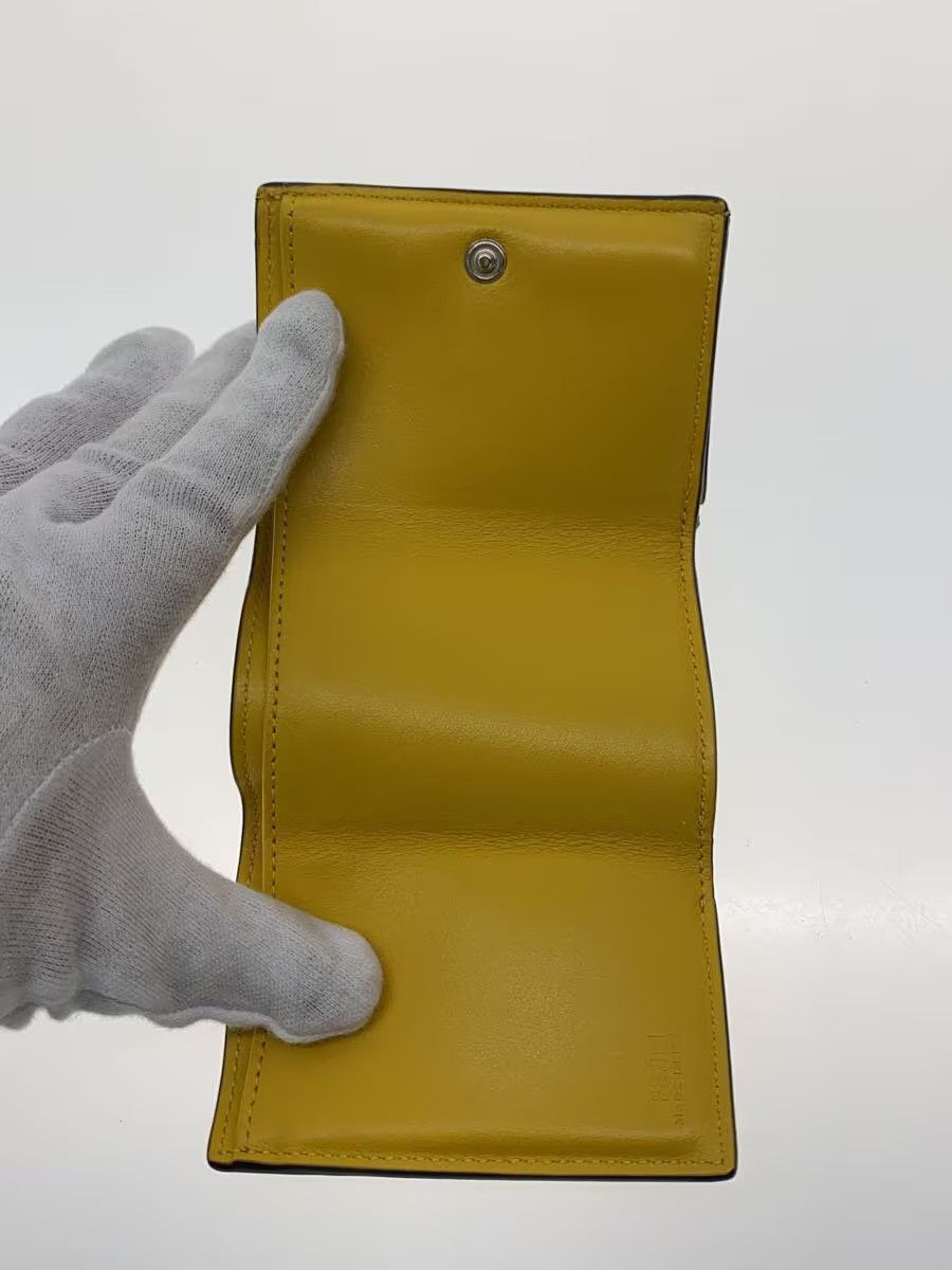 Fendi Fendi Leather Tri-Fold Wallet Yellow Size ONE SIZE - 4 Thumbnail