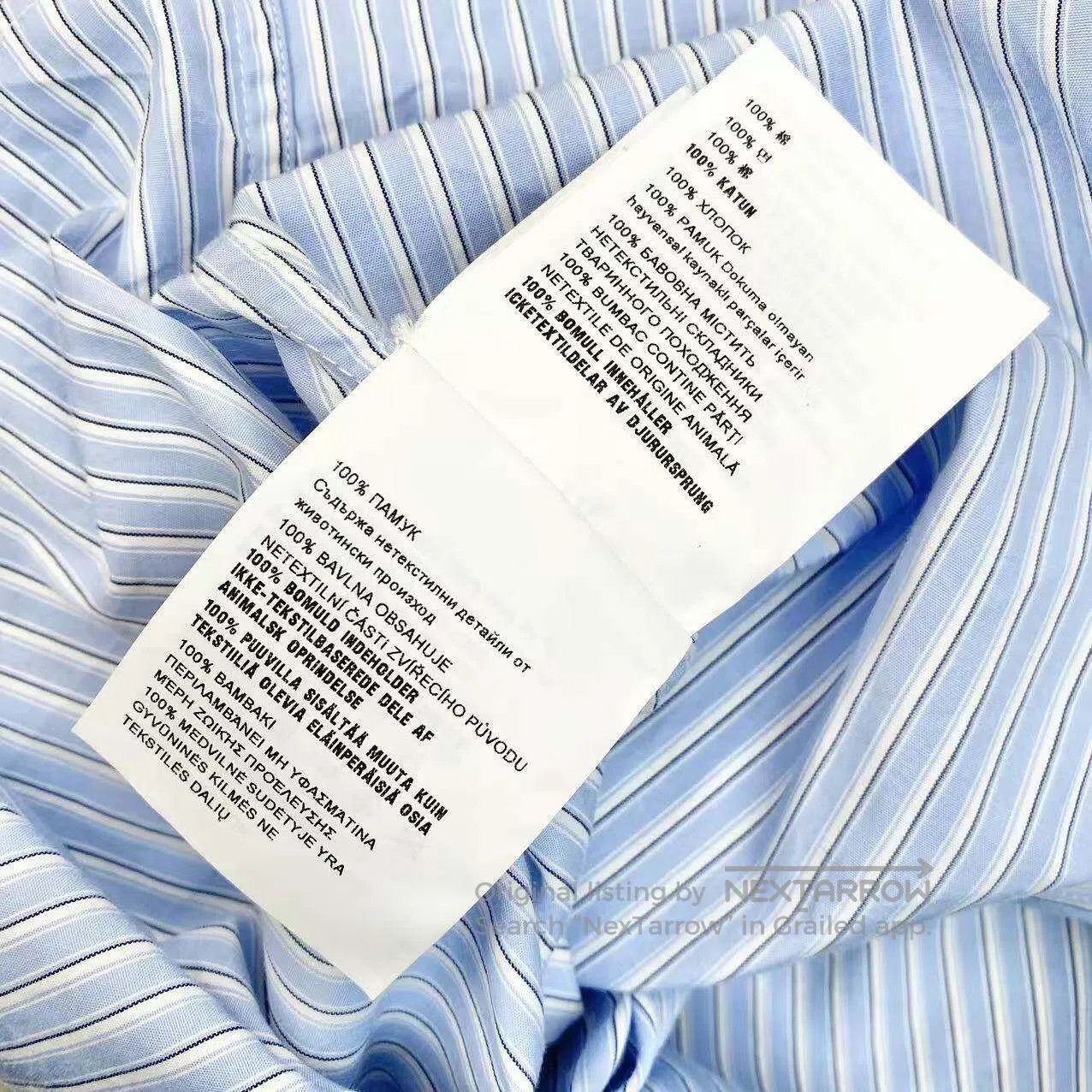 Miu Miu Miu Miu Striped embroidered monogram logo long-sleeved shi Size XXS / US 00 / IT 34 - 5 Thumbnail