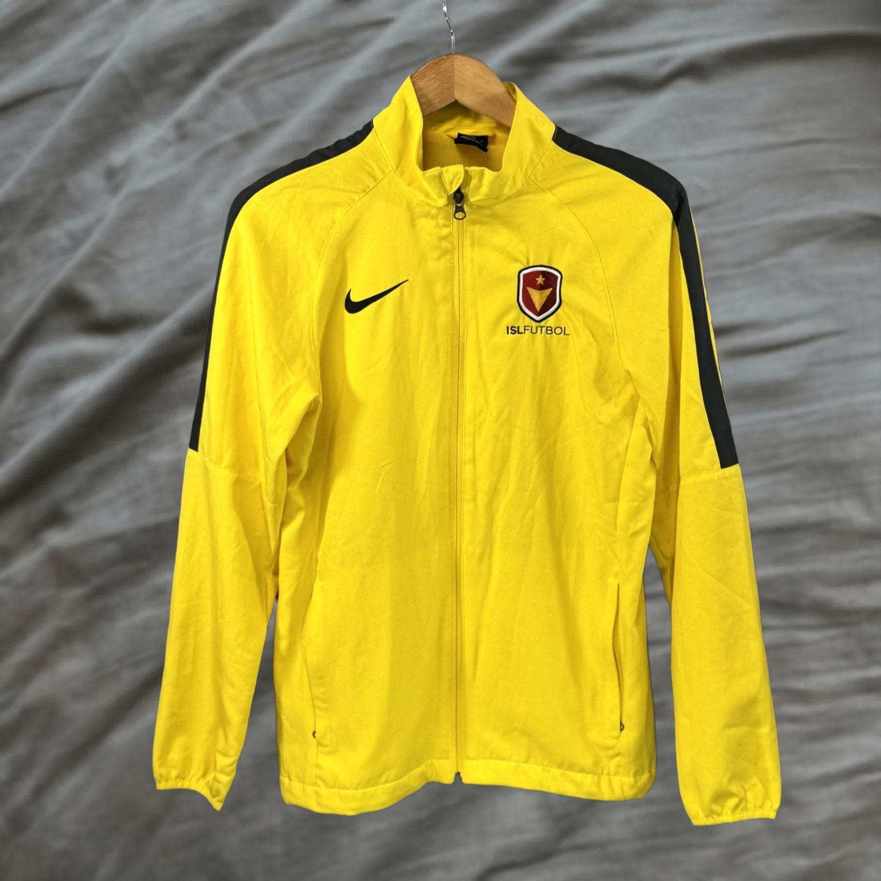 Nike Nike Dri-FIT Jacket Mens Small Yellow ISL Futbol Soccer Full Zip Coat Athletic Lightweight Breathable Pockets Size US S / EU 44-46 / 1 - 1 Thumbnail