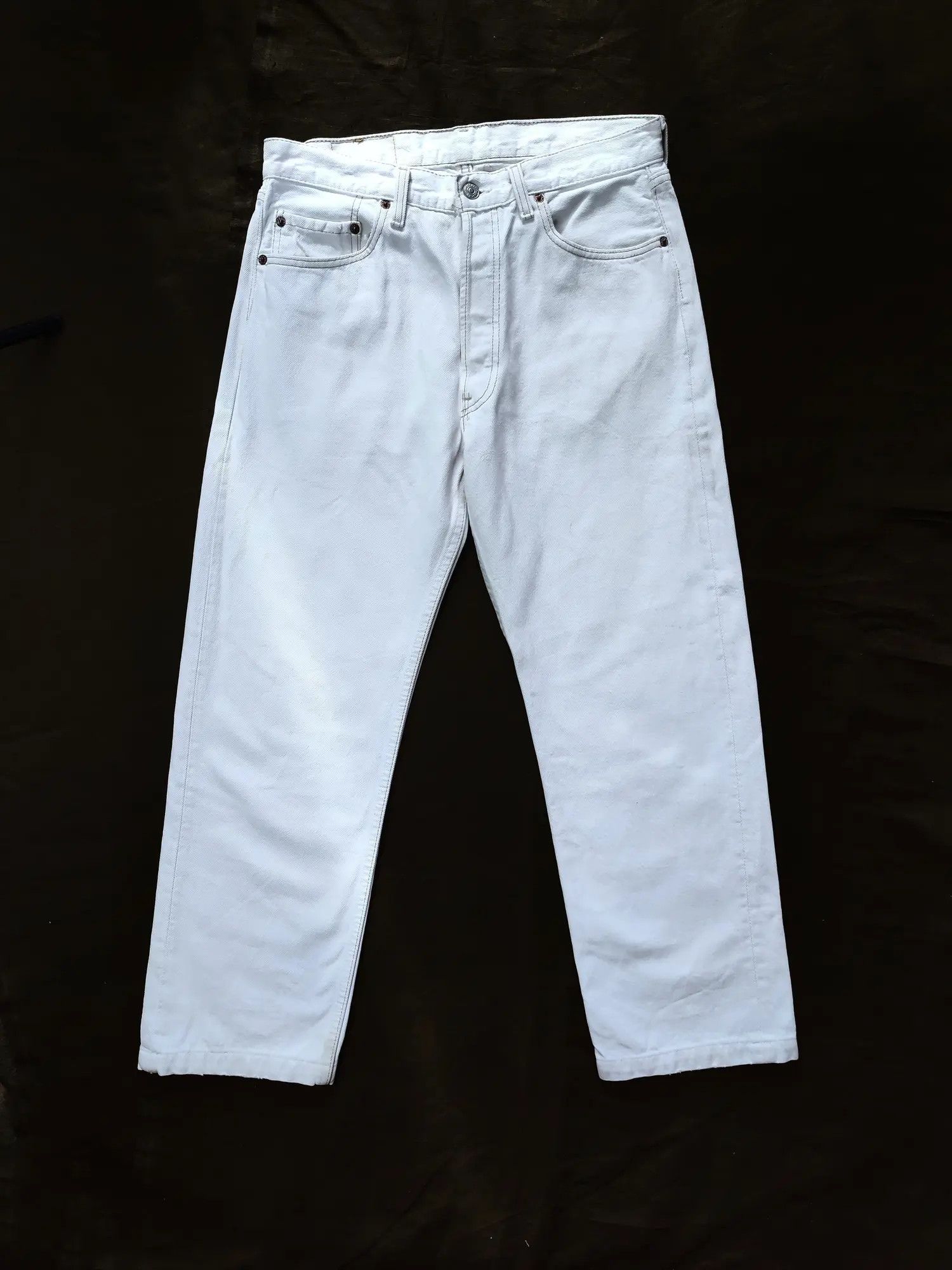 Levi's × Levi's Vintage Clothing Levis 501 Usa vintage white denim Size US 30 / EU 46 - 1 Thumbnail