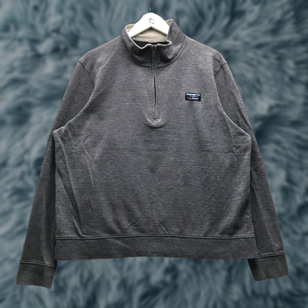 Vintage LL Bean 1/2 Zip Pullover Sweater Men Large Long Sleeve Mock Neck Logo Gray Size US L / EU 52-54 / 3 - 1 Thumbnail