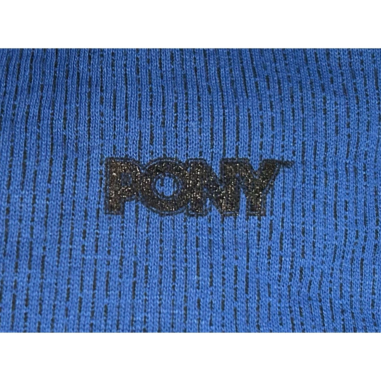 PONY VINTAGE PONY T-Shirt Mens 90s Batwing Sleeve Deadstock NWT Made in USA Blue Royal PONY Screen Print Logo Mens XL, 90s, Activewear Size US XL / EU 56 / 4 - 5 Thumbnail