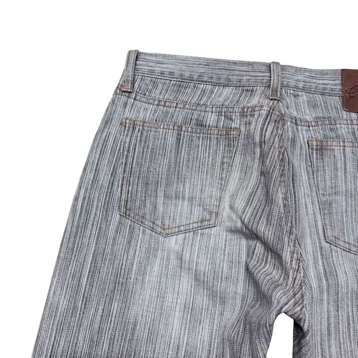 Japanese Brand Acoustic Japan Striped Denim Flare Jeans Size US 30 / EU 46 - 10 Thumbnail