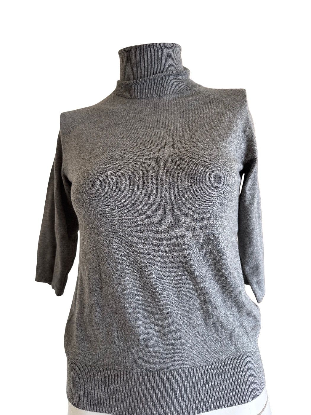 Zara Zara S grey turtleneck 3/4 sleeve minimalist shirt comfy Size S / US 4 / IT 40 - 1 Thumbnail