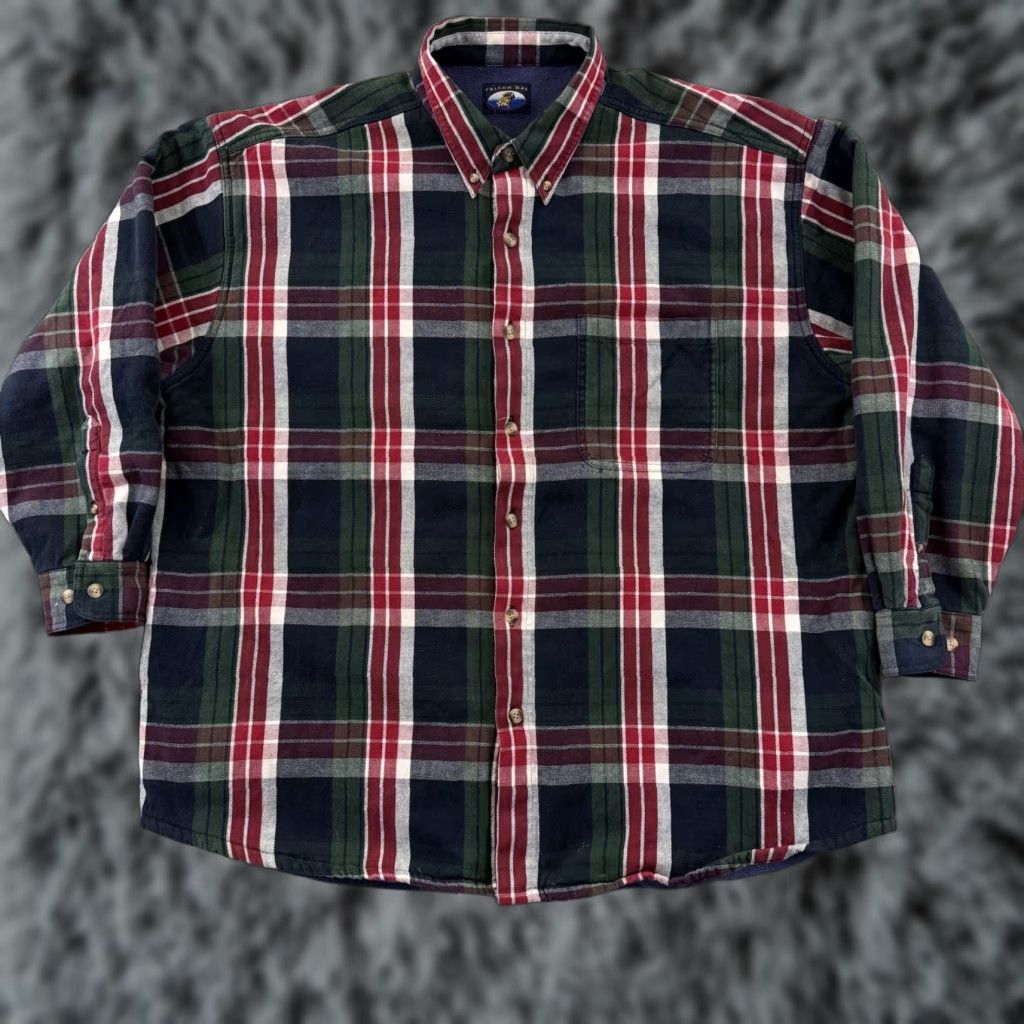 Vintage VINTAGE Falcon Bay Shirt Mens 2XL Red Plaid Fleece Lined Shacket 90s Western Size US XXL / EU 58 / 5 - 1 Thumbnail