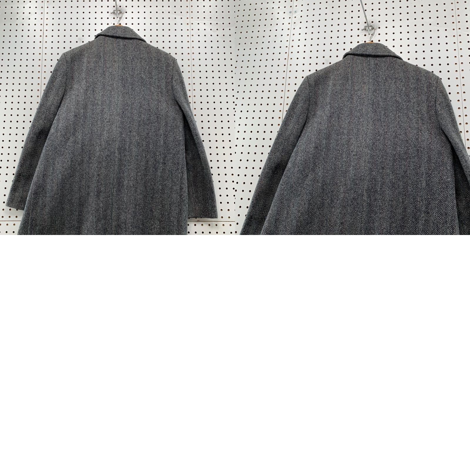 Vintage VINTAGE J.G. Hook Tweed Wool Overcoat Womens XL Herringbone Double Breasted Coat Size XL / US 12-14 / IT 48-50 - 10 Thumbnail