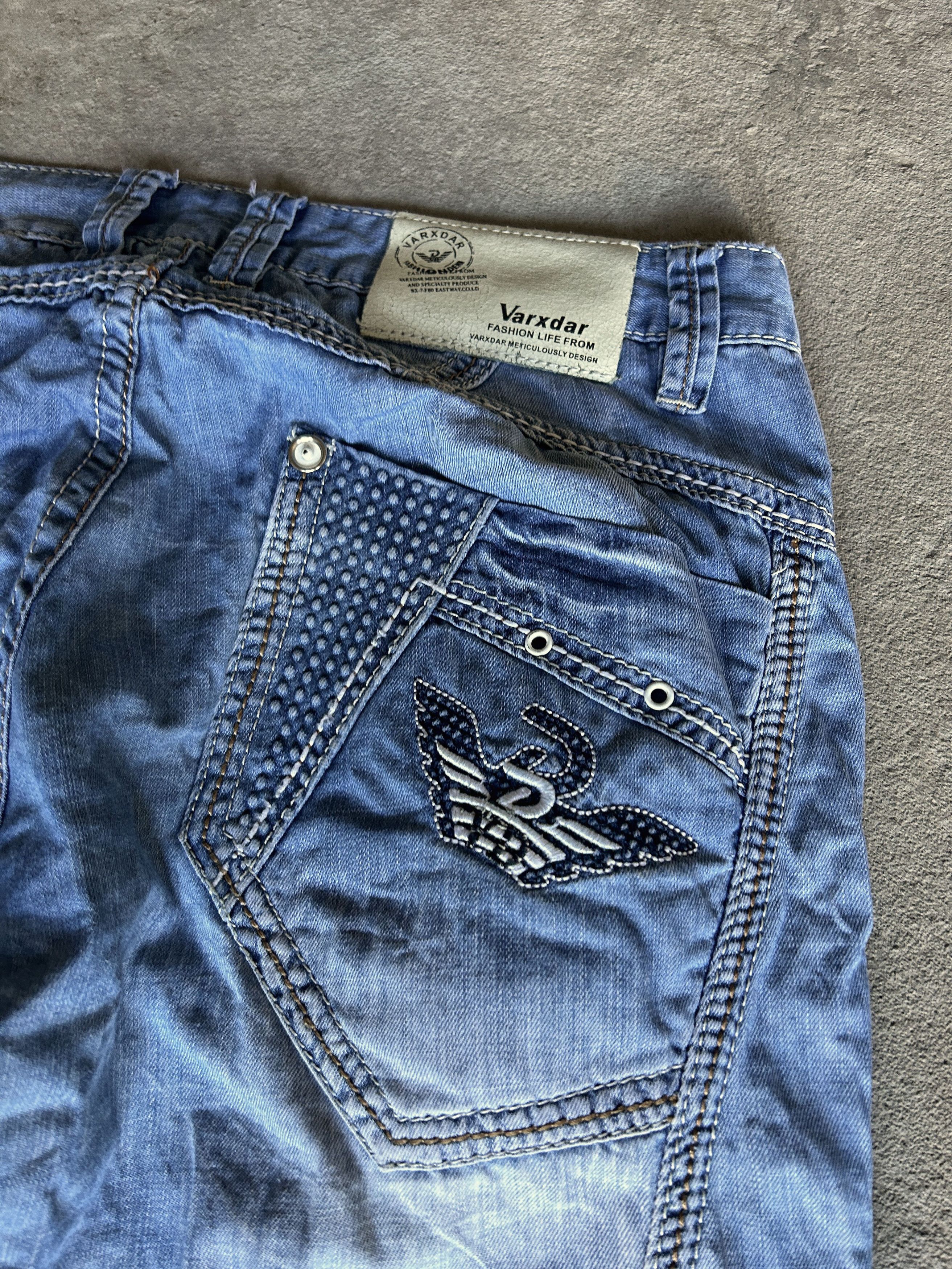 Vintage Vintage Wash Blue Denim Jeans Embroidered Pocket Y2K Style Size US 32 / EU 48 - 6 Thumbnail