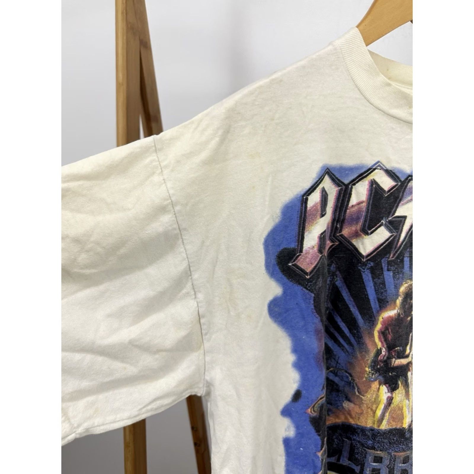 Vintage VTG AC/DC 1996 Ballbreaker Tour Parking Lot Boot Rap Tee 90s Faded T-Shirt XL Shirt Mens White Band Concert Tour Nike Size US XL / EU 56 / 4 - 7 Thumbnail