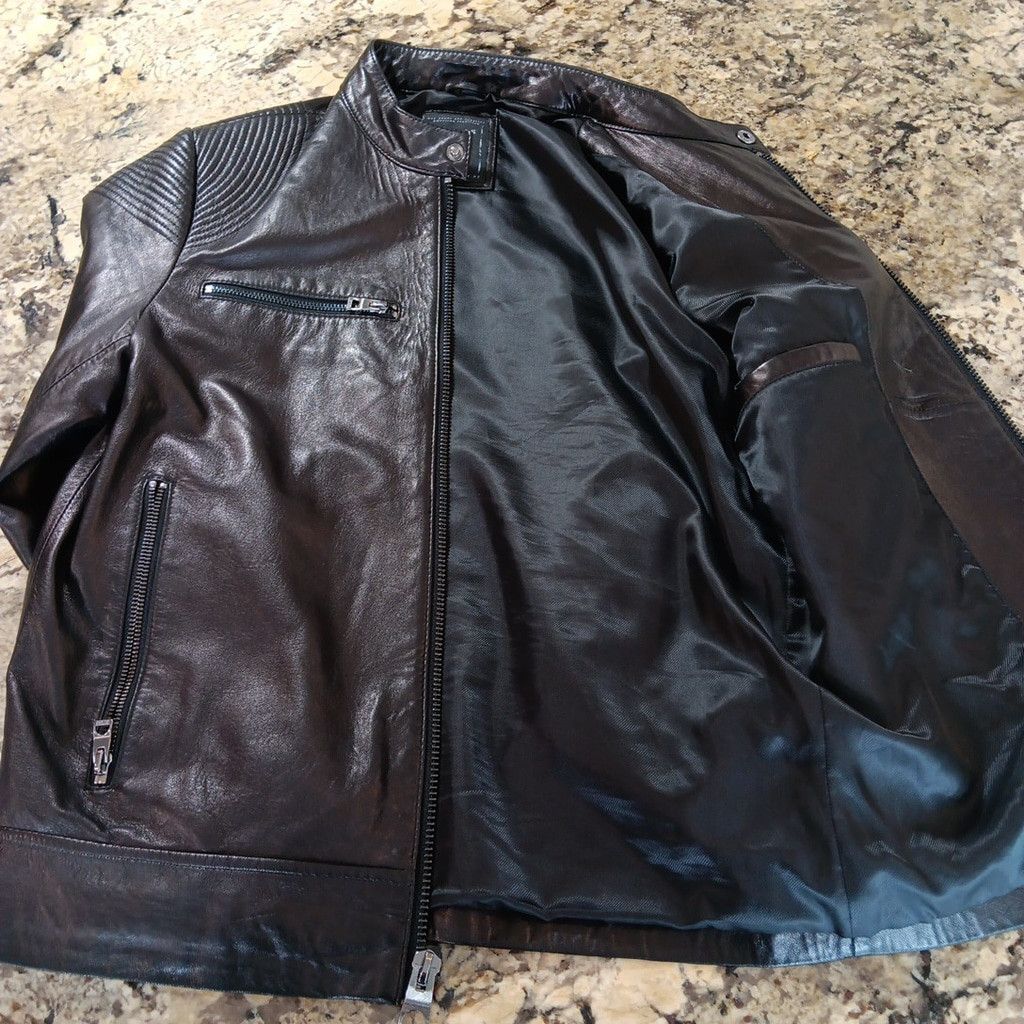 Guess Stunning GUESS Womens Leather Jacket Moto Style Black Size S / US 4 / IT 40 - 10 Thumbnail